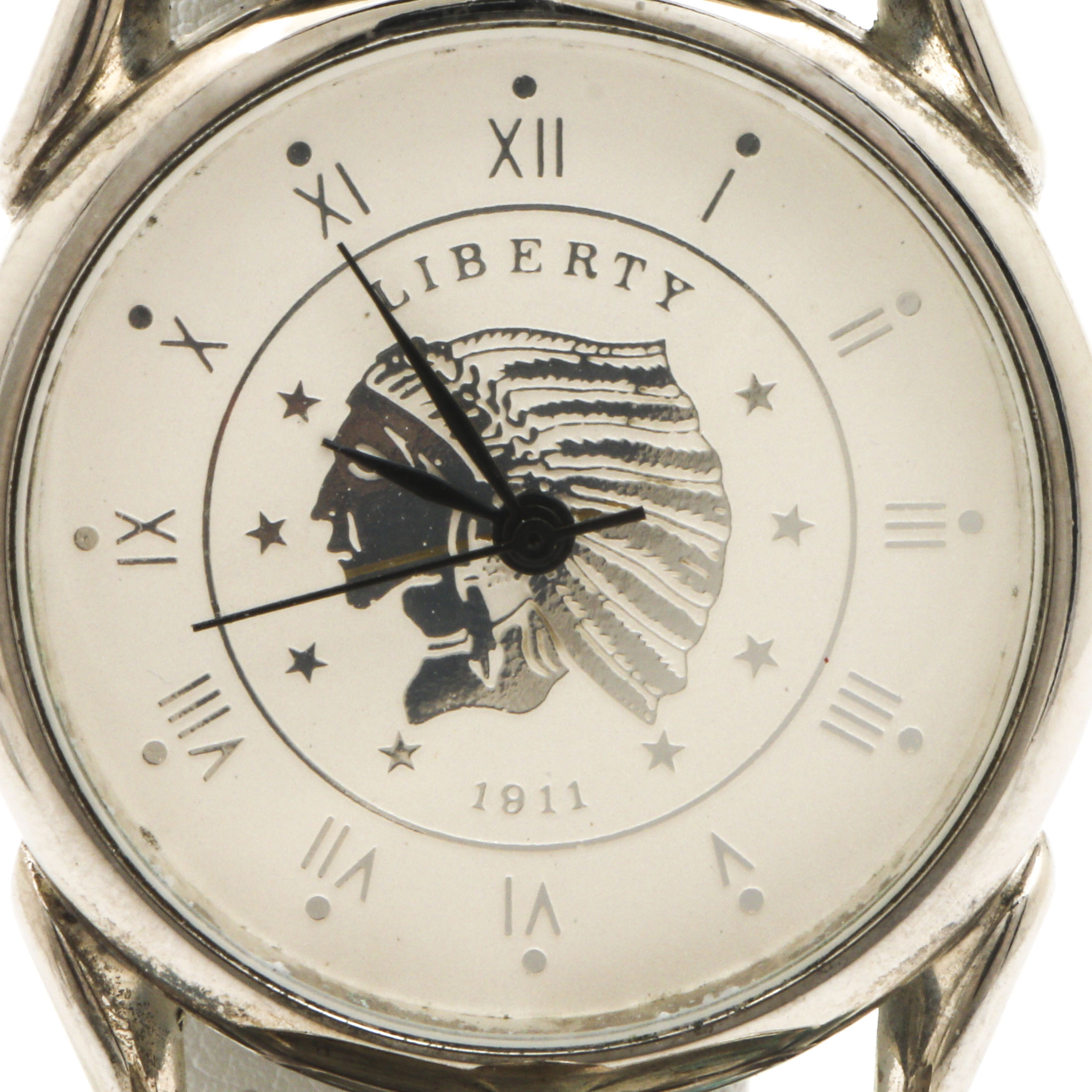 Quoc Turquoise Inc. Sterling Silver Watch With Inlay and Turquoise