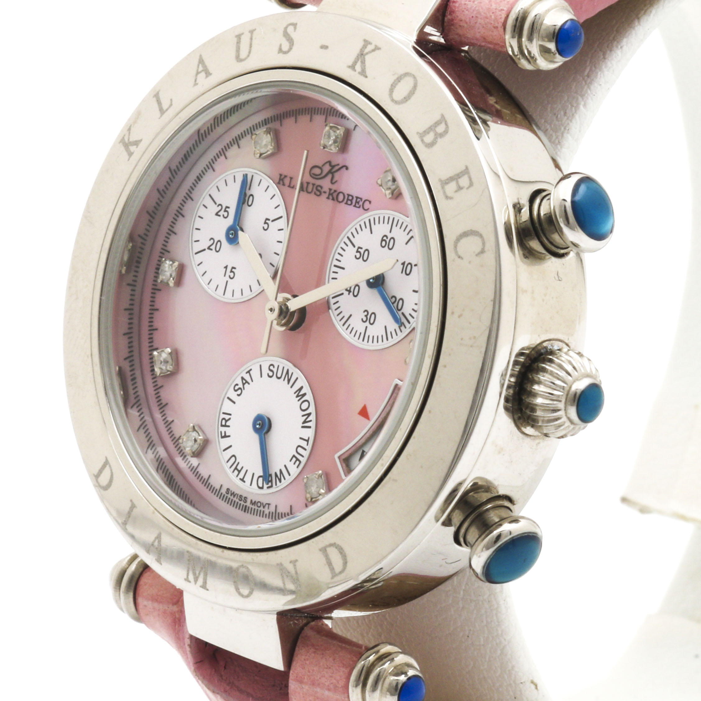 Klaus Kobec Stainless Steel and Diamond Watch