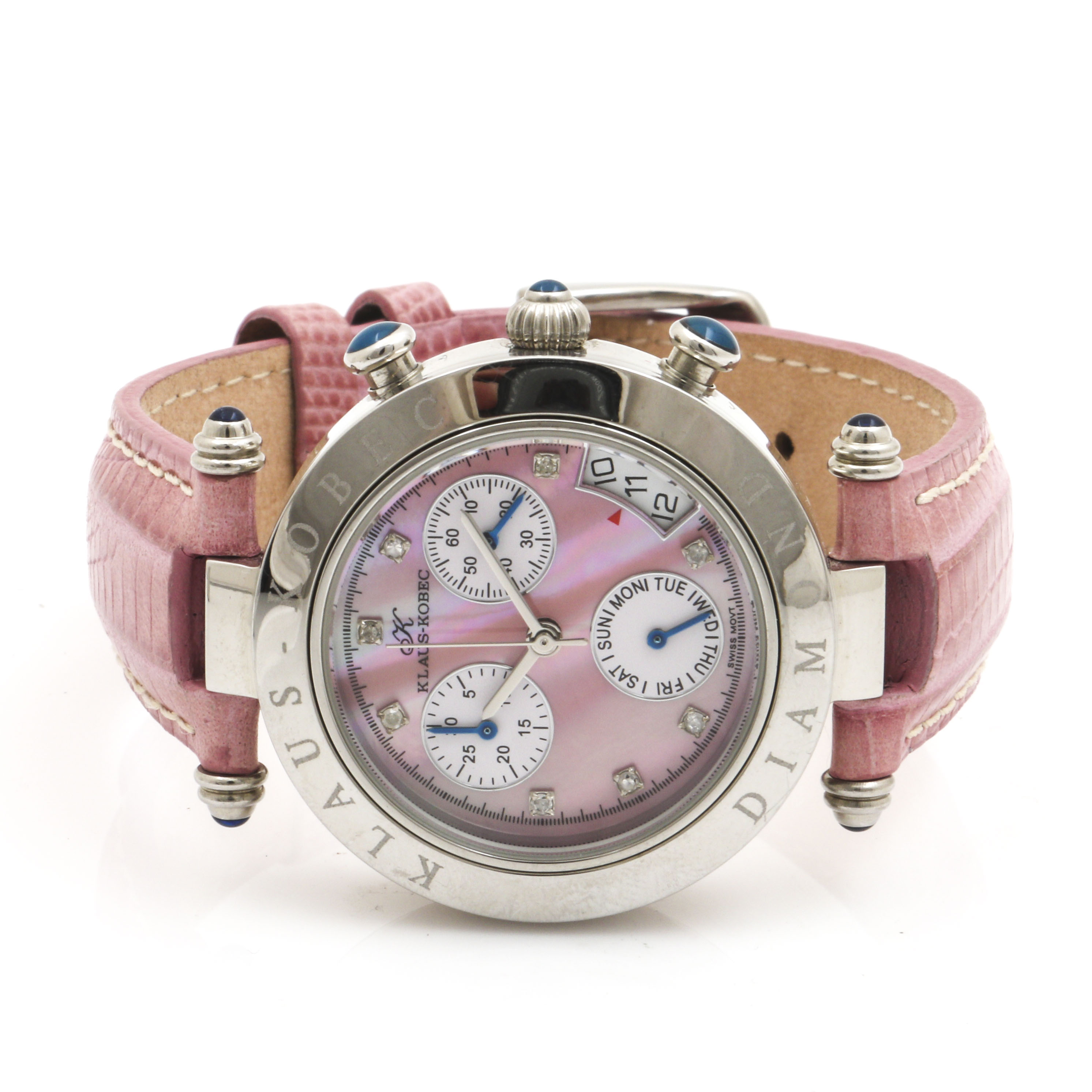 Klaus Kobec Stainless Steel and Diamond Watch