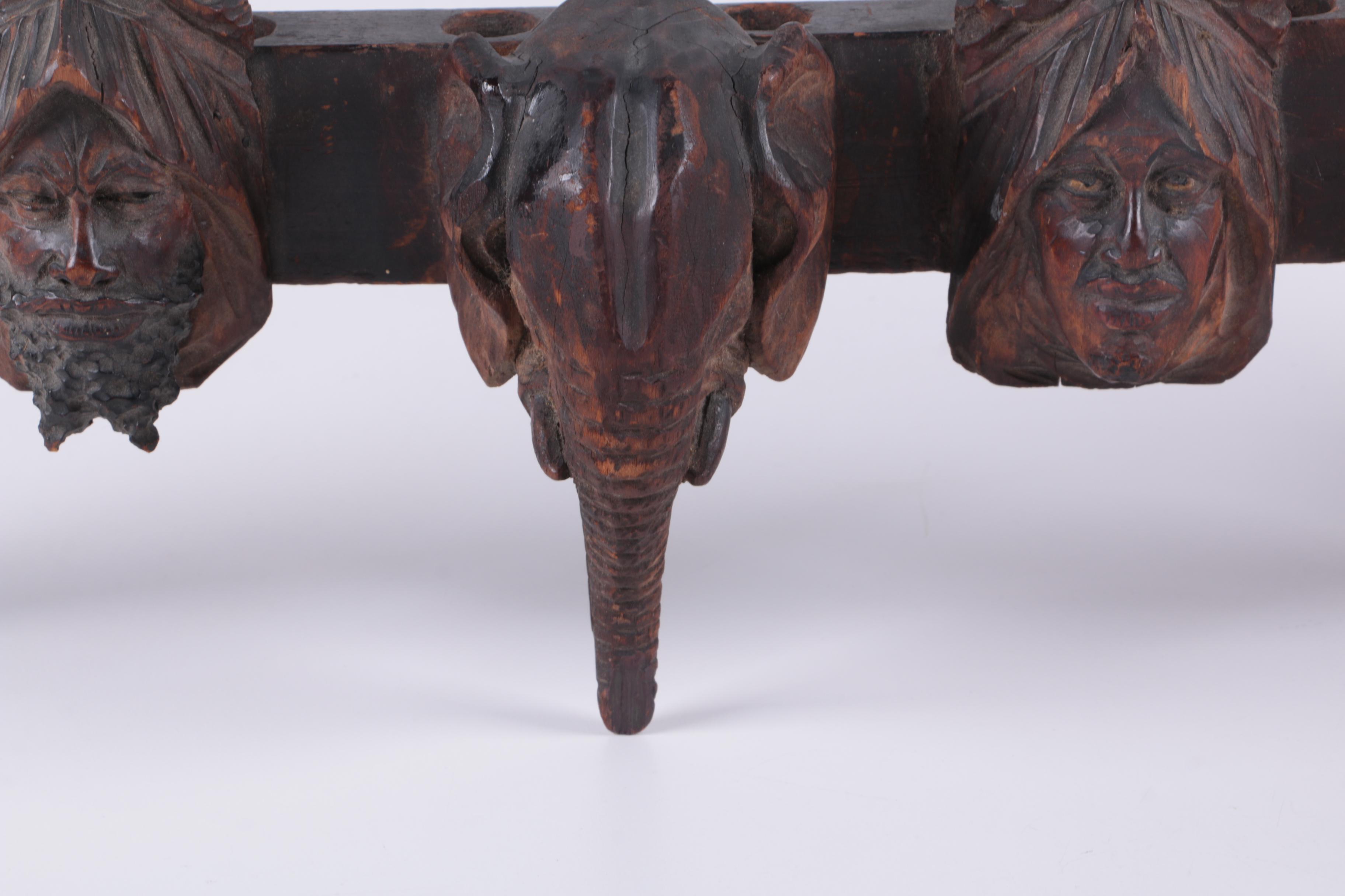 Carved Wood Leopard and Wall Hanging