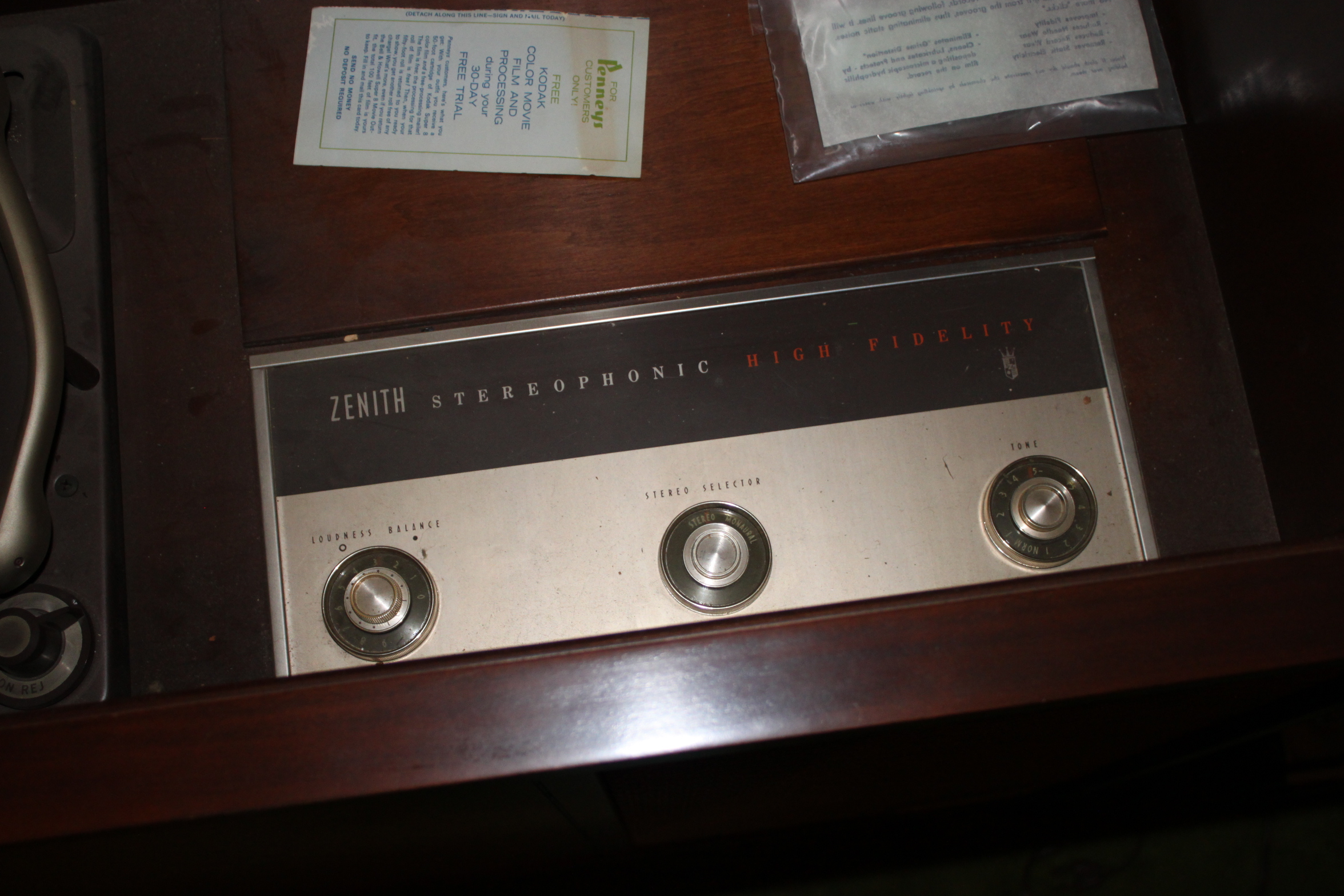 Mid-Century Zenith Record Player Cabinet