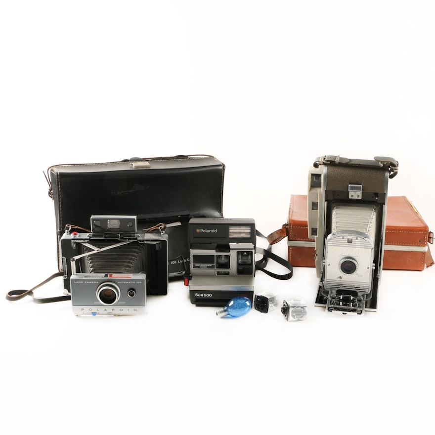 Collection of Vintage Polaroid Cameras