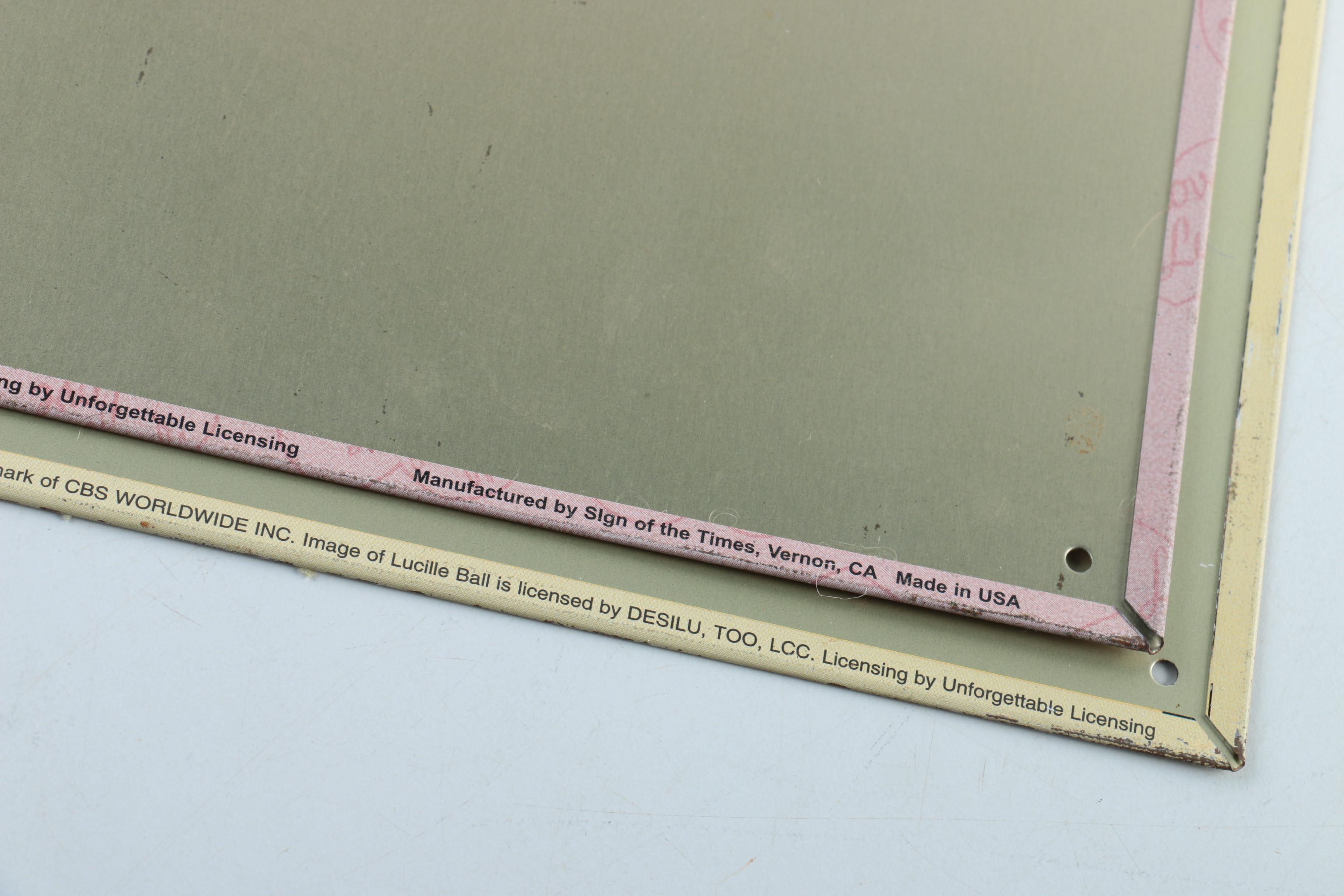 "I Love Lucy" Metal Posters.