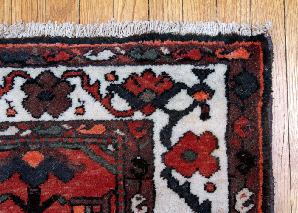 Hand-Knotted Persian Hamadan Area Rug