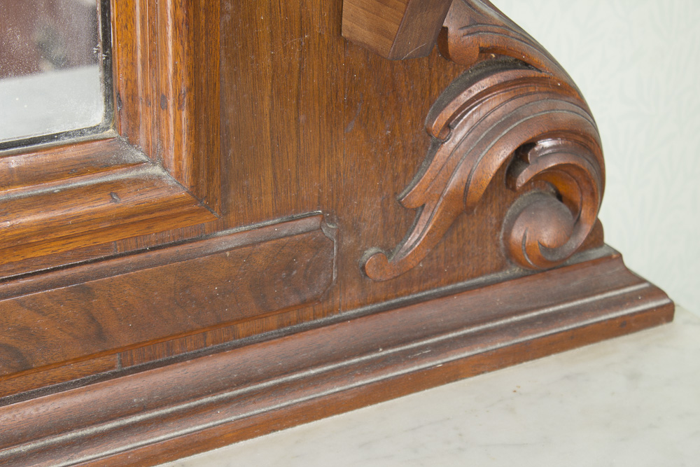 Antique Victorian Eastlake Style Marble Top Dresser with Mirror