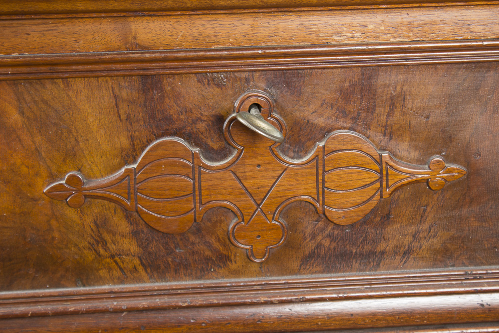 Antique Victorian Eastlake Style Marble Top Dresser with Mirror