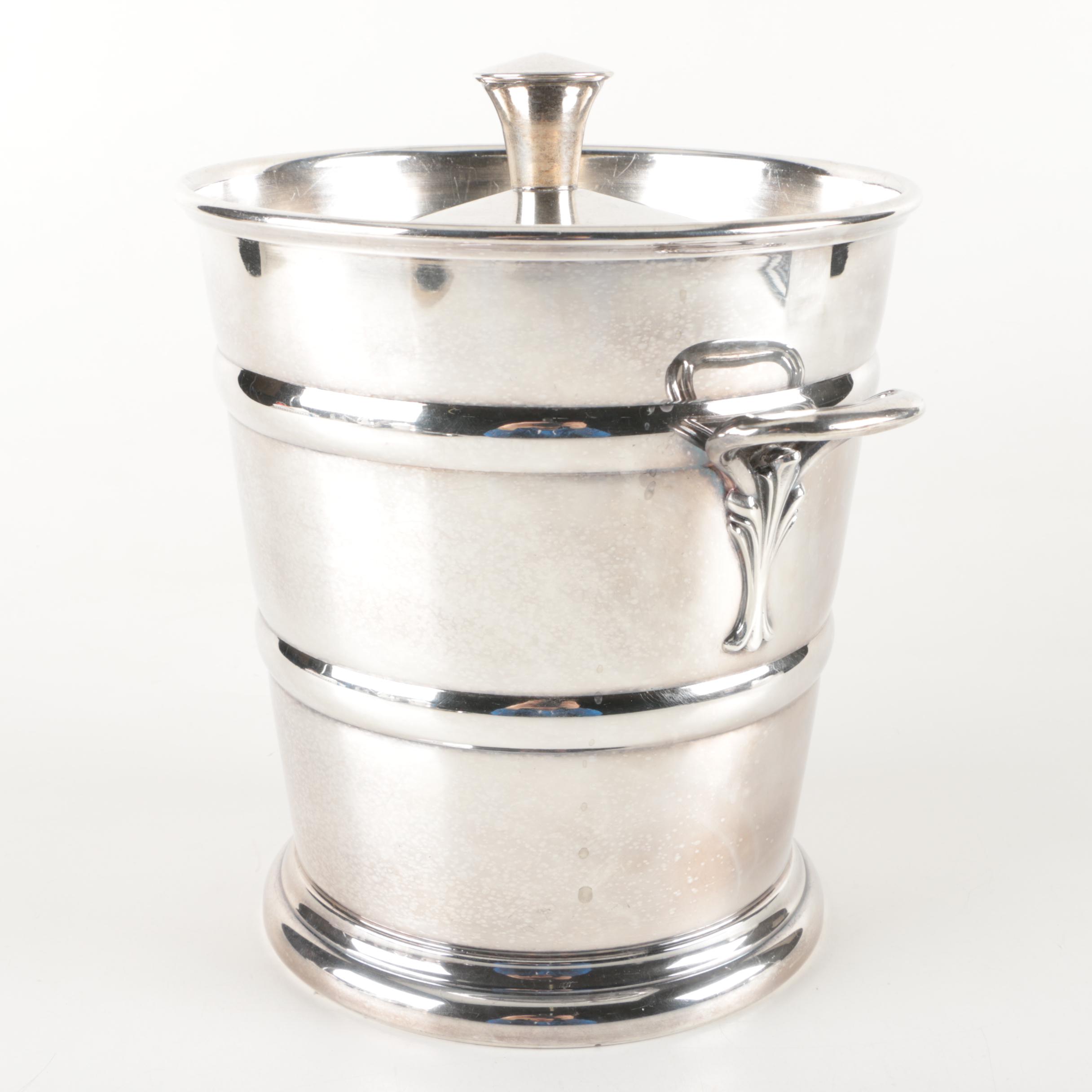 Friedman Silver Company Gadrooned Rim Silver Plate Tray and Assorted Serveware