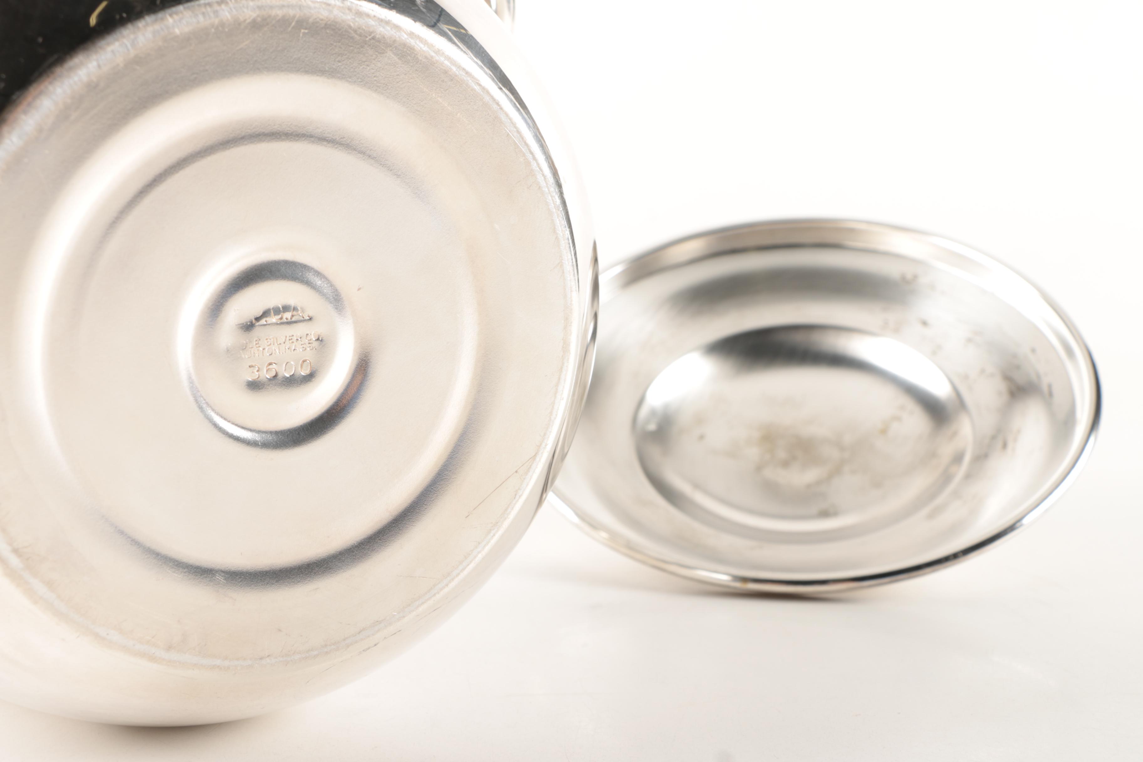 Friedman Silver Company Gadrooned Rim Silver Plate Tray and Assorted Serveware