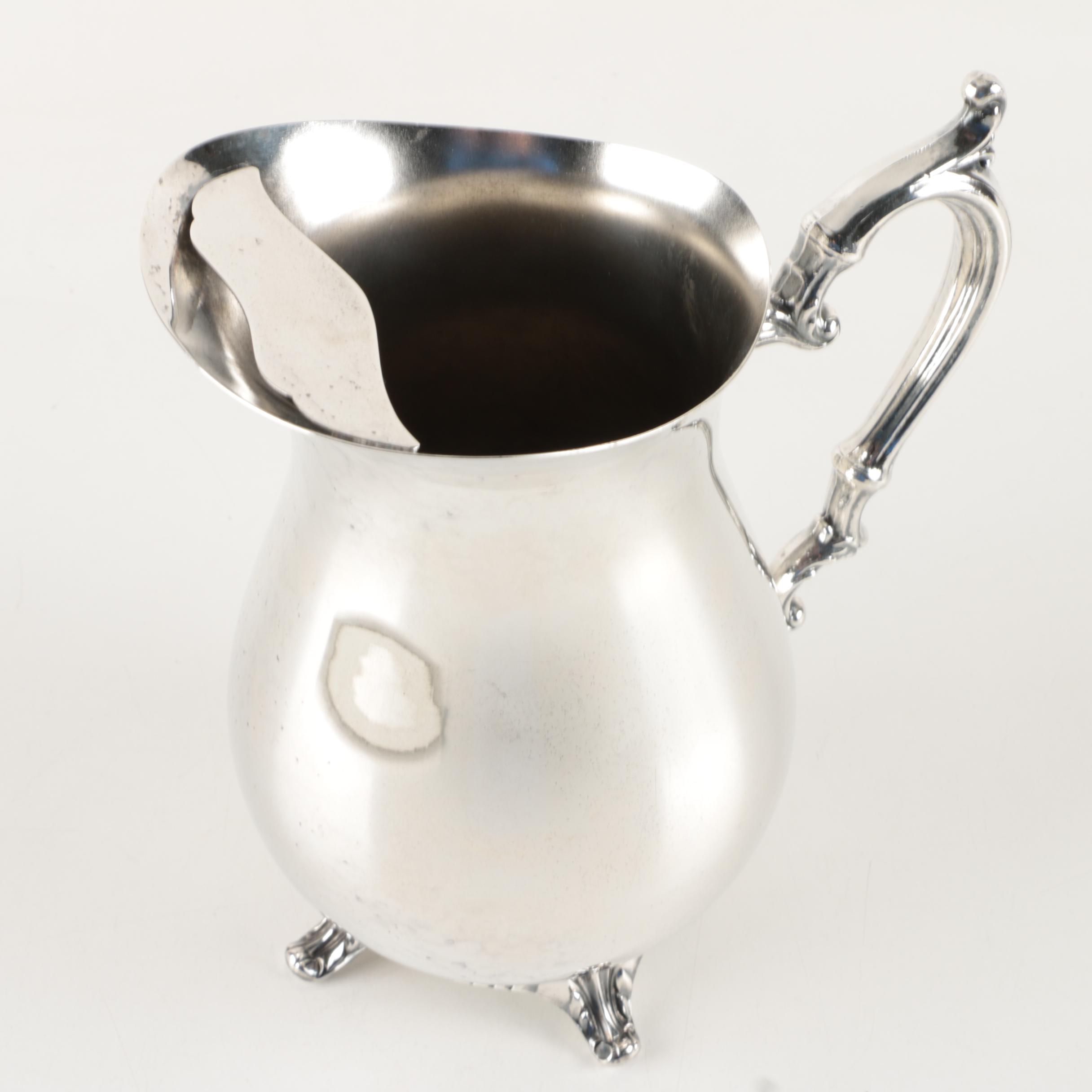 Friedman Silver Company Gadrooned Rim Silver Plate Tray and Assorted Serveware