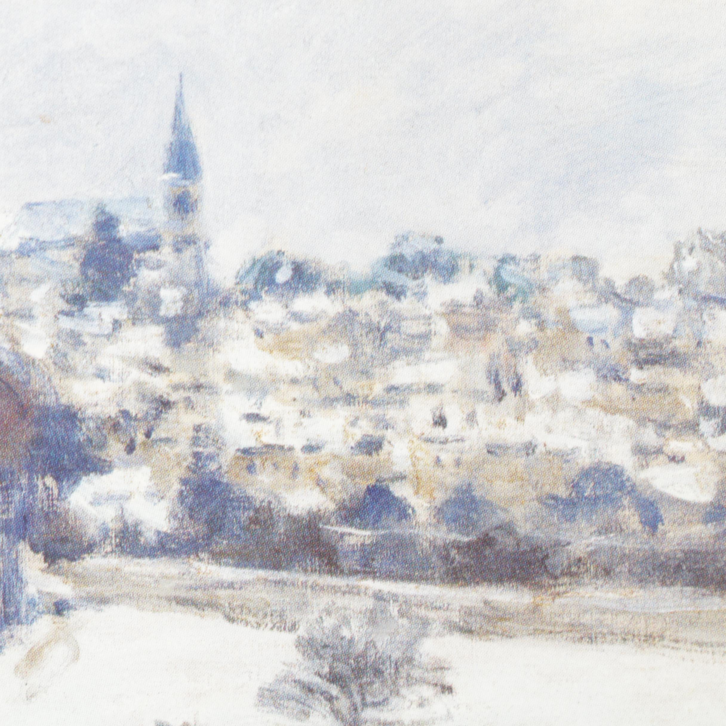 Offset Lithograph Print on Paper After Alfred Sisley's "La Neige á Marly-le-Roi"