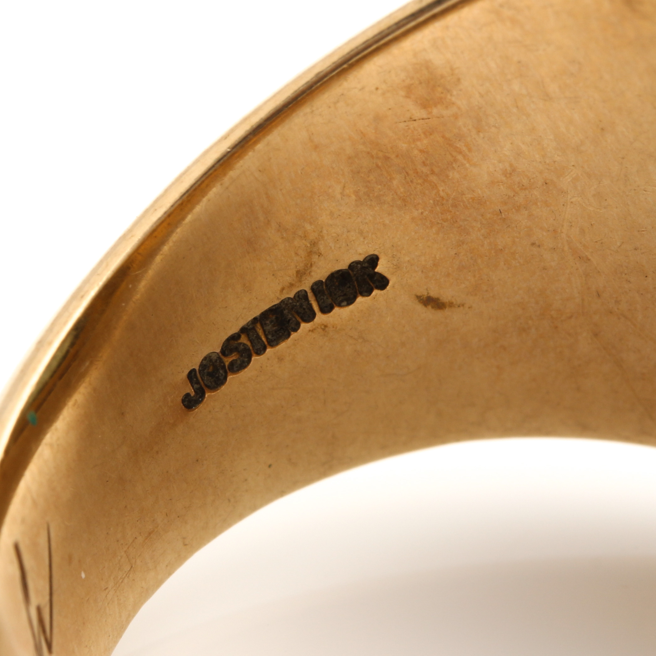 Jostens 10K Yellow Gold Spinel Service Award Ring