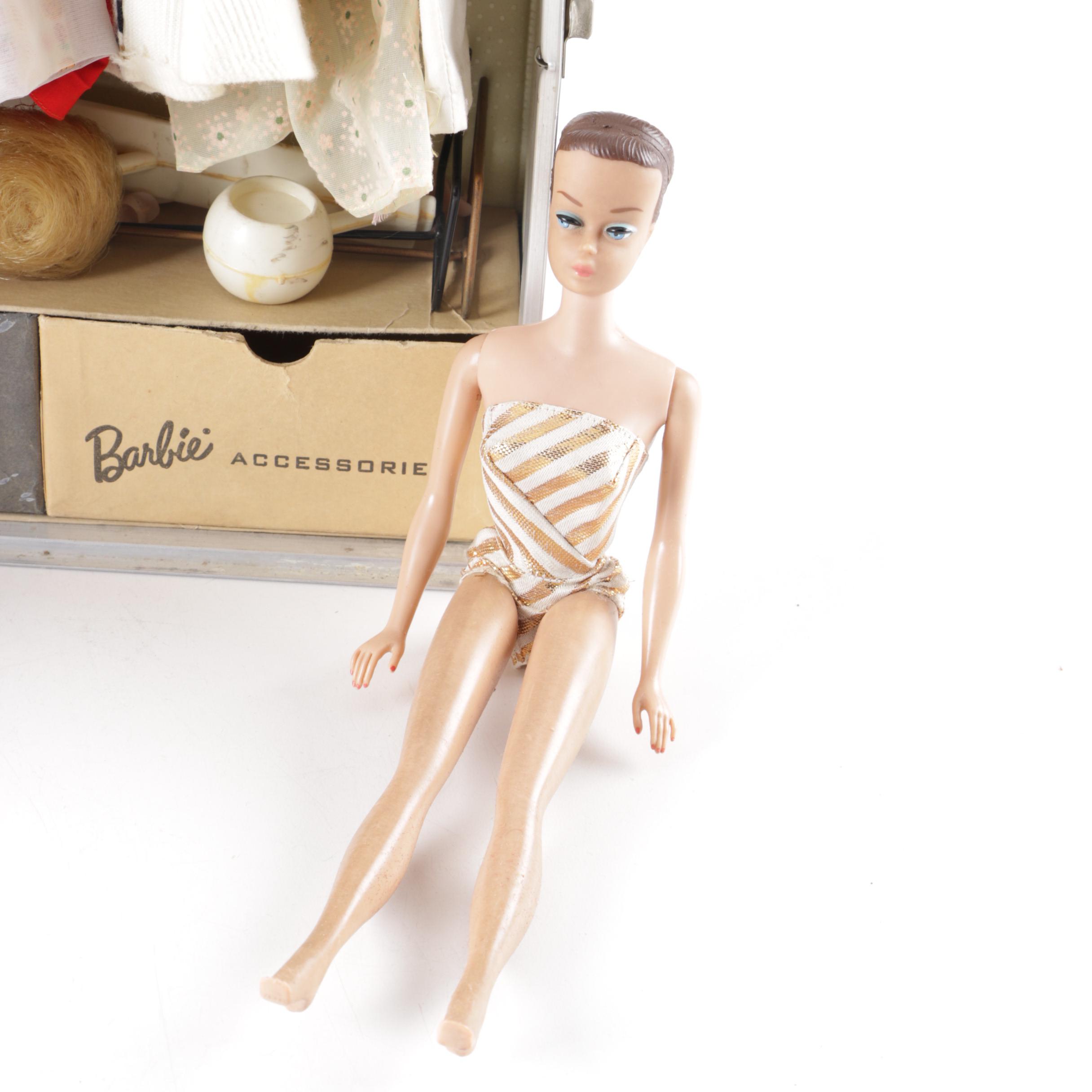 1960s Barbie Dolls with Carrying Case and Accessories
