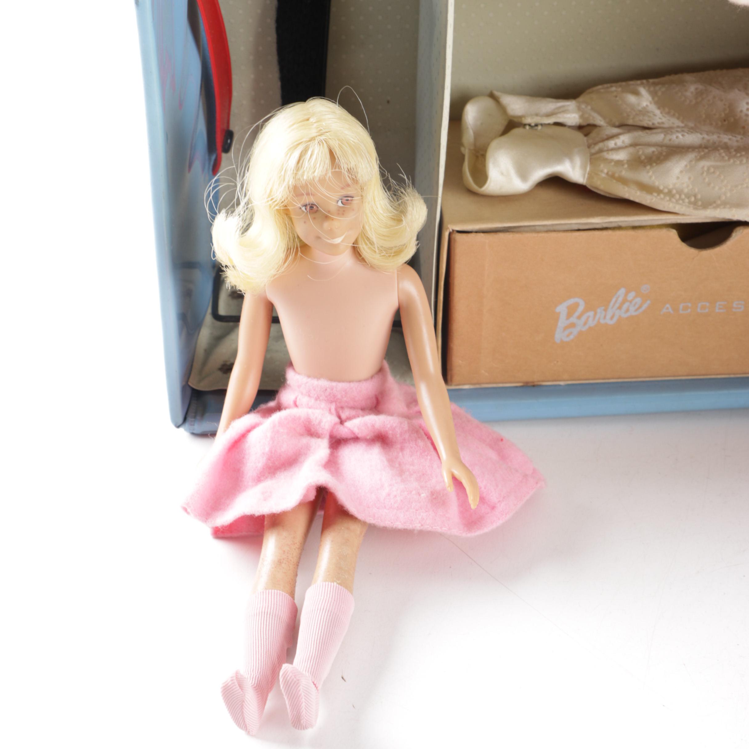 1960s Barbie Dolls with Carrying Case and Accessories