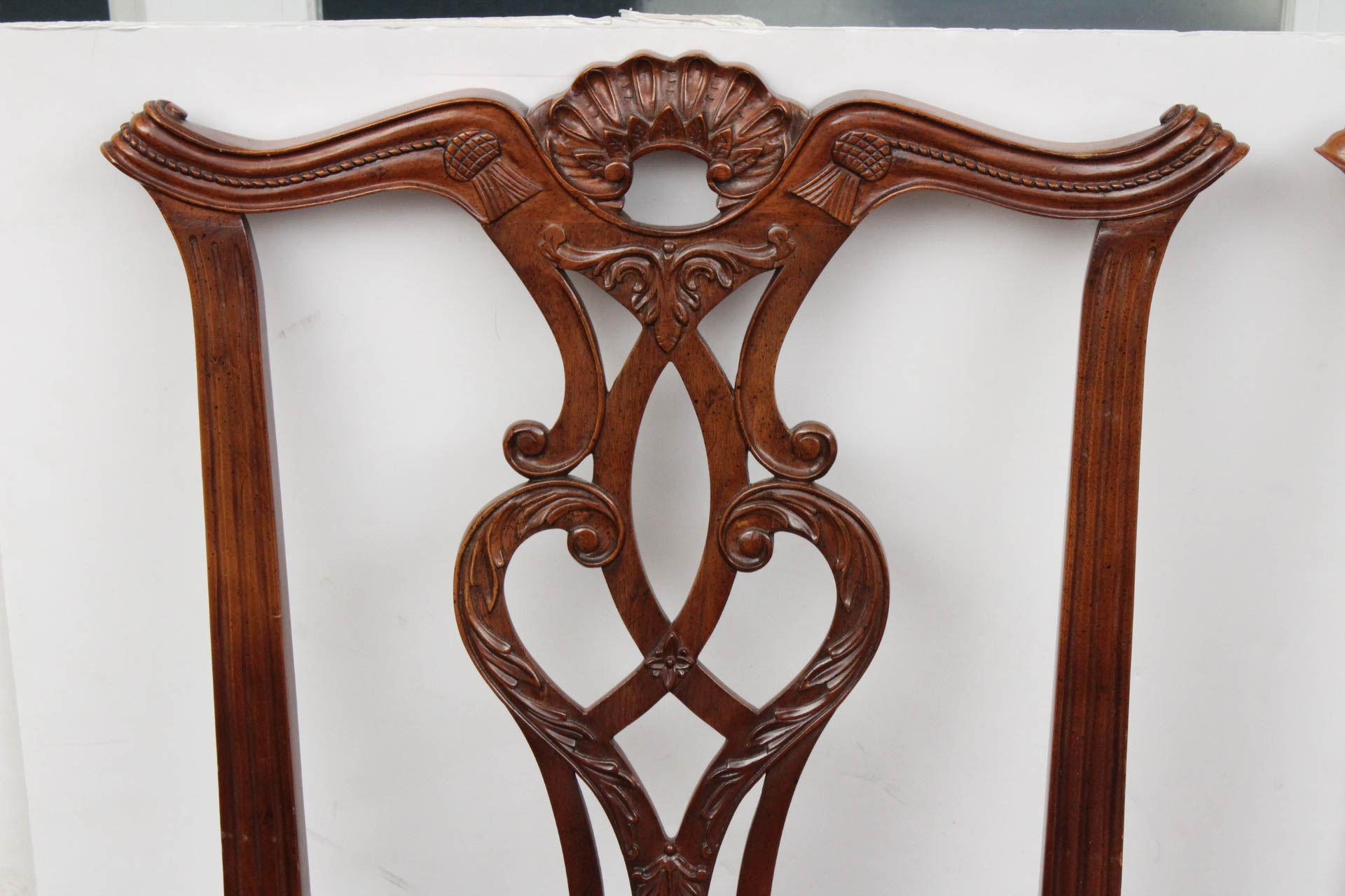 Set of Eight Chippendale Style Dining Chairs by Henredon