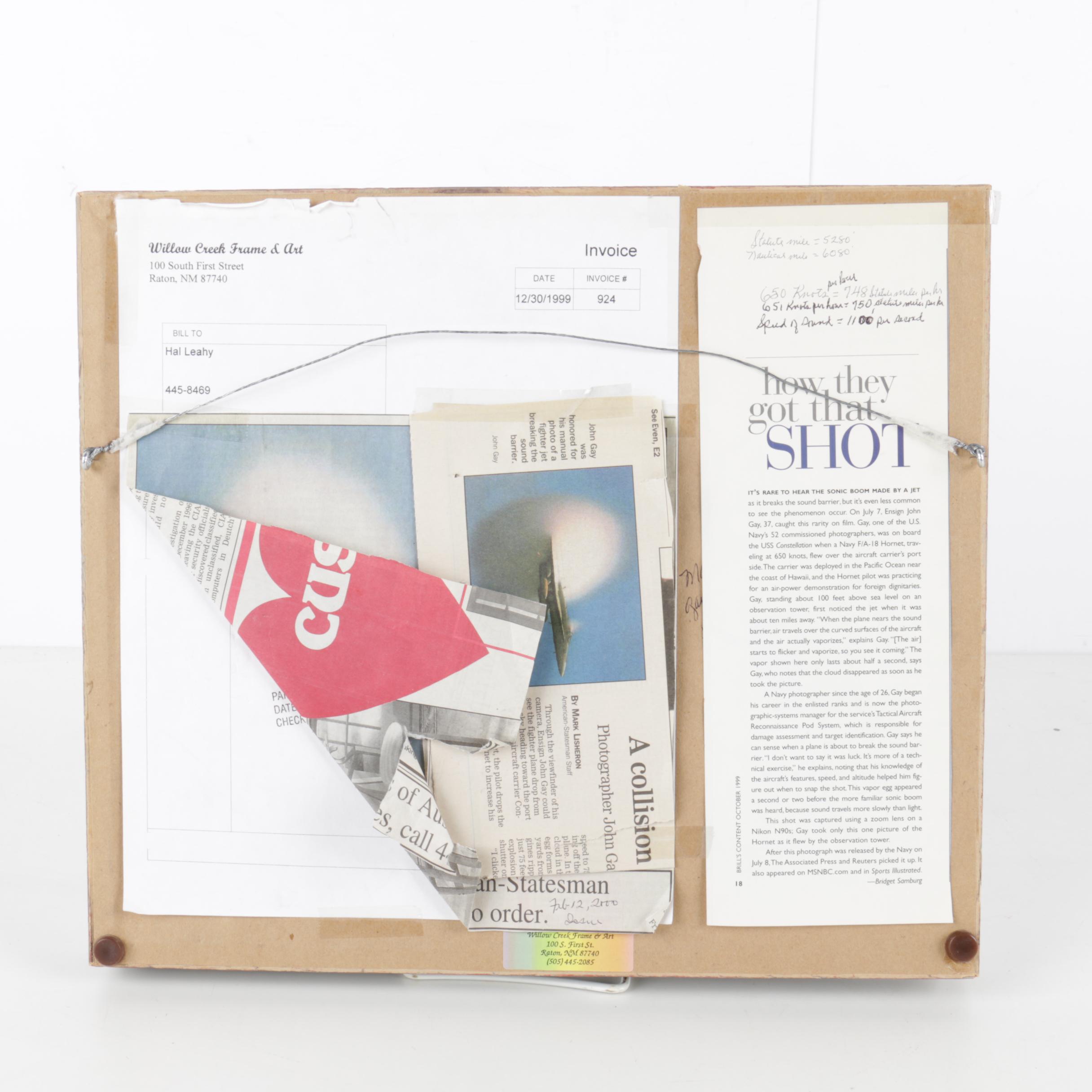 Reproduction Print on Paper "Breaking the "Sound Barrier""