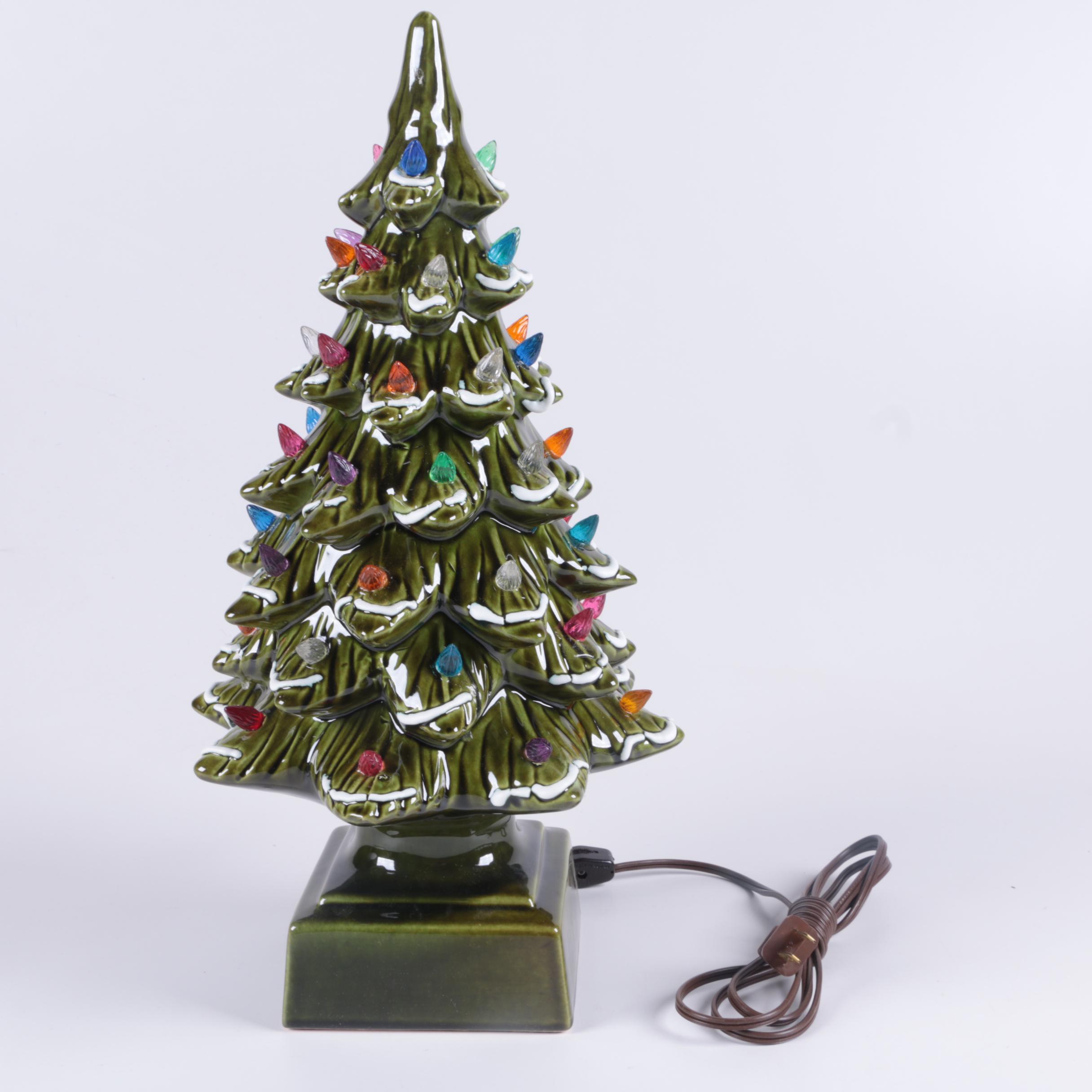 Ceramic Christmas Tree Lamp