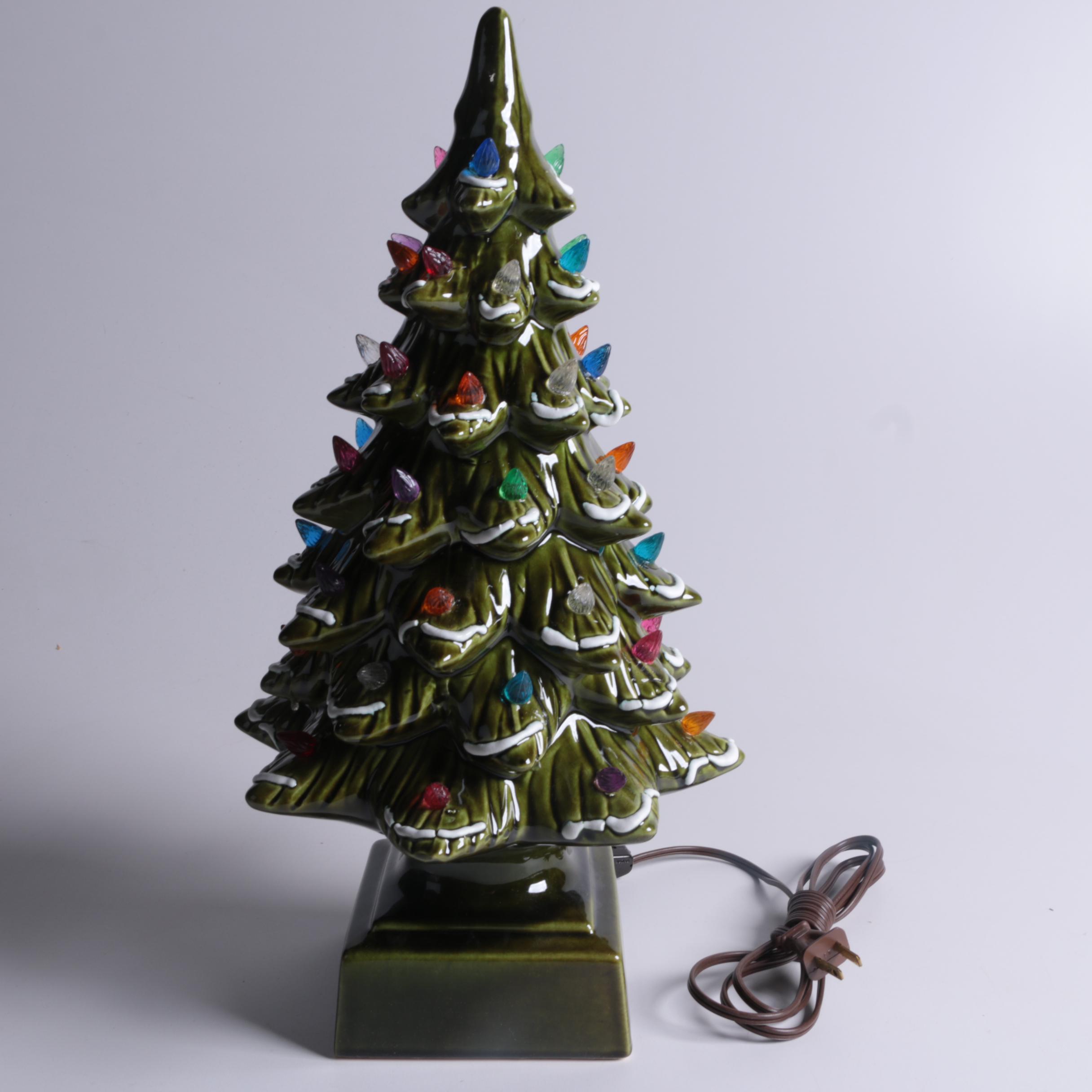 Ceramic Christmas Tree Lamp