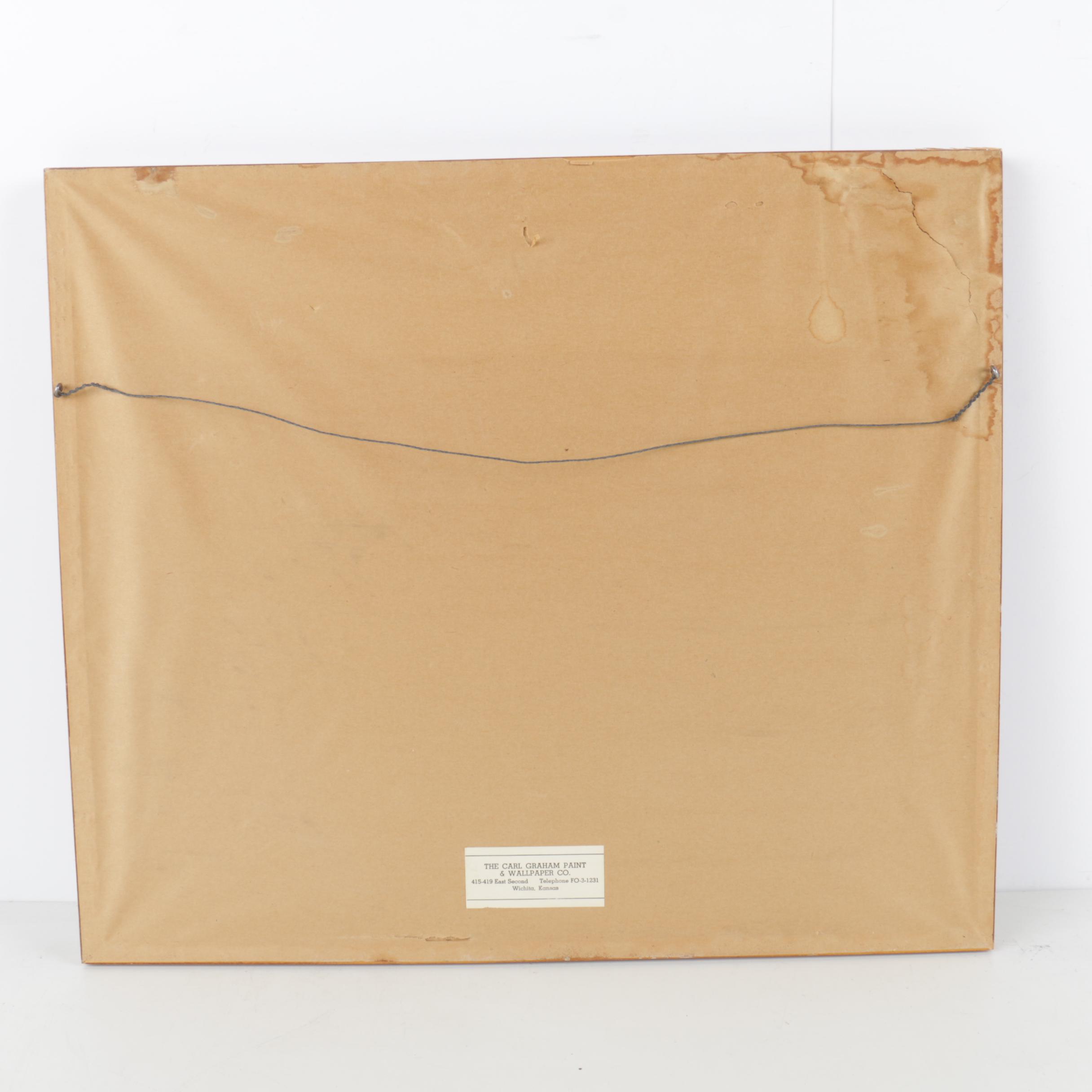 Doris Stovell Mid Century Watercolor and Gouache Landscape Painting on Paper