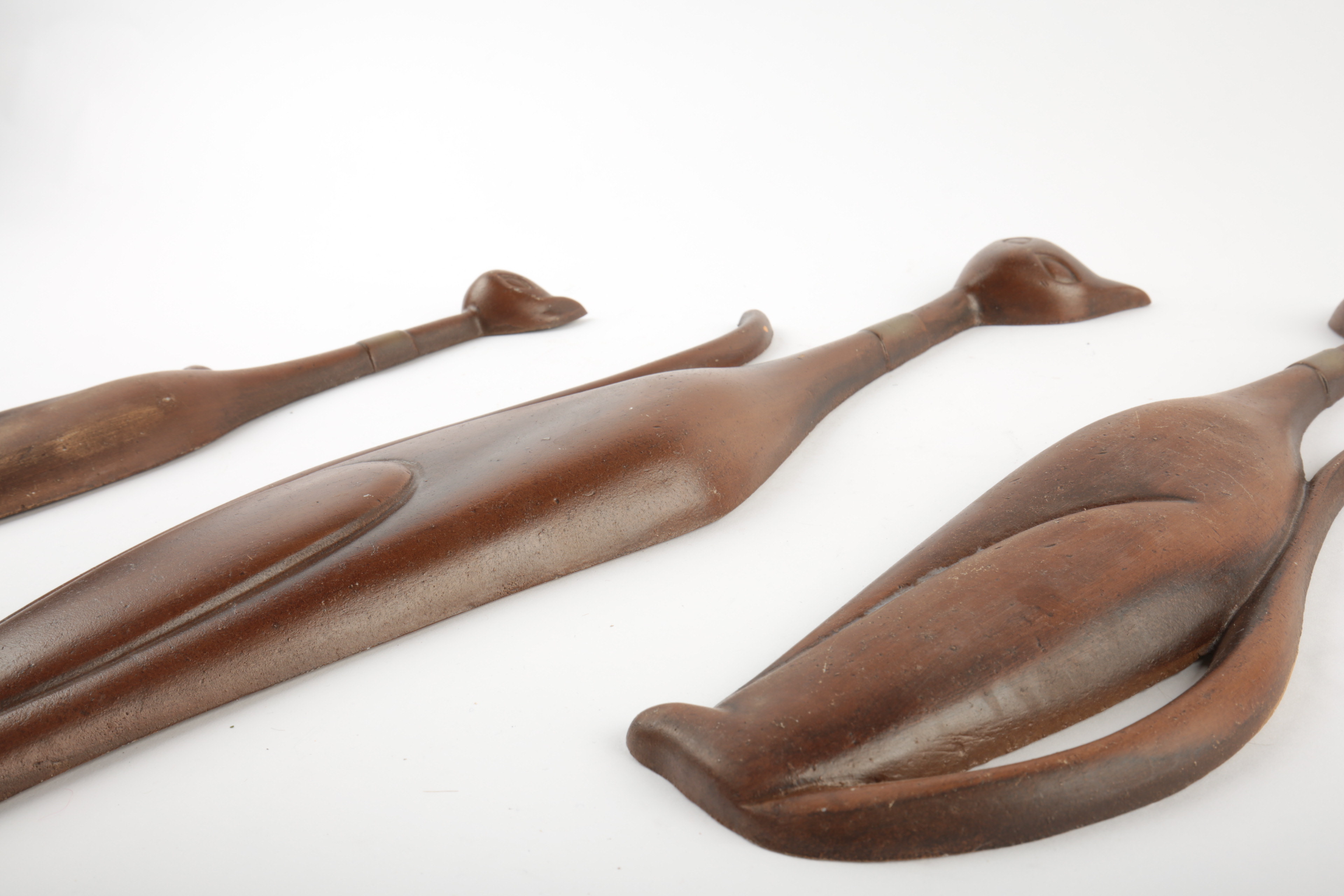 Mid Century Modern Cast Metal Siamese Cat Wall Hangings by Sexton