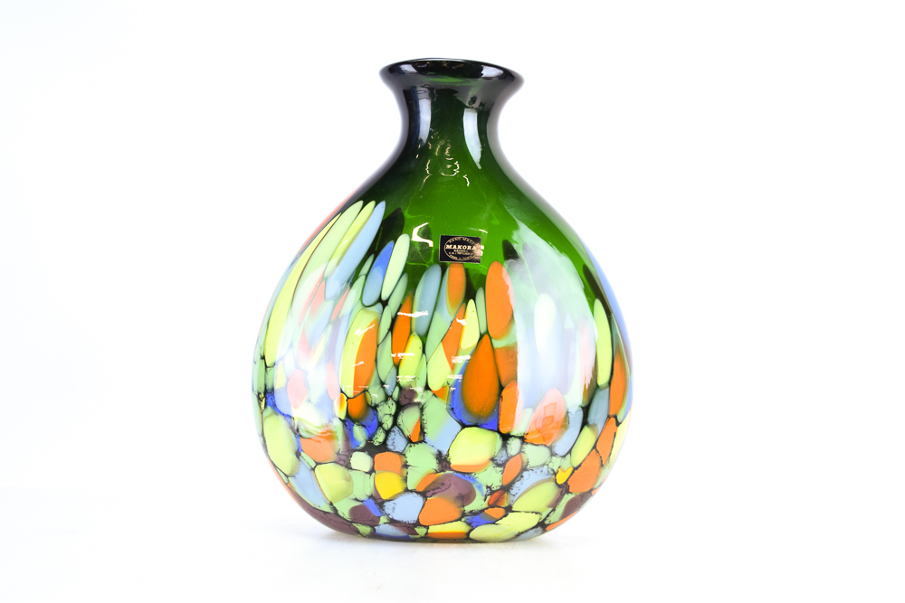 Makora Hand Blown Art Glass Vase