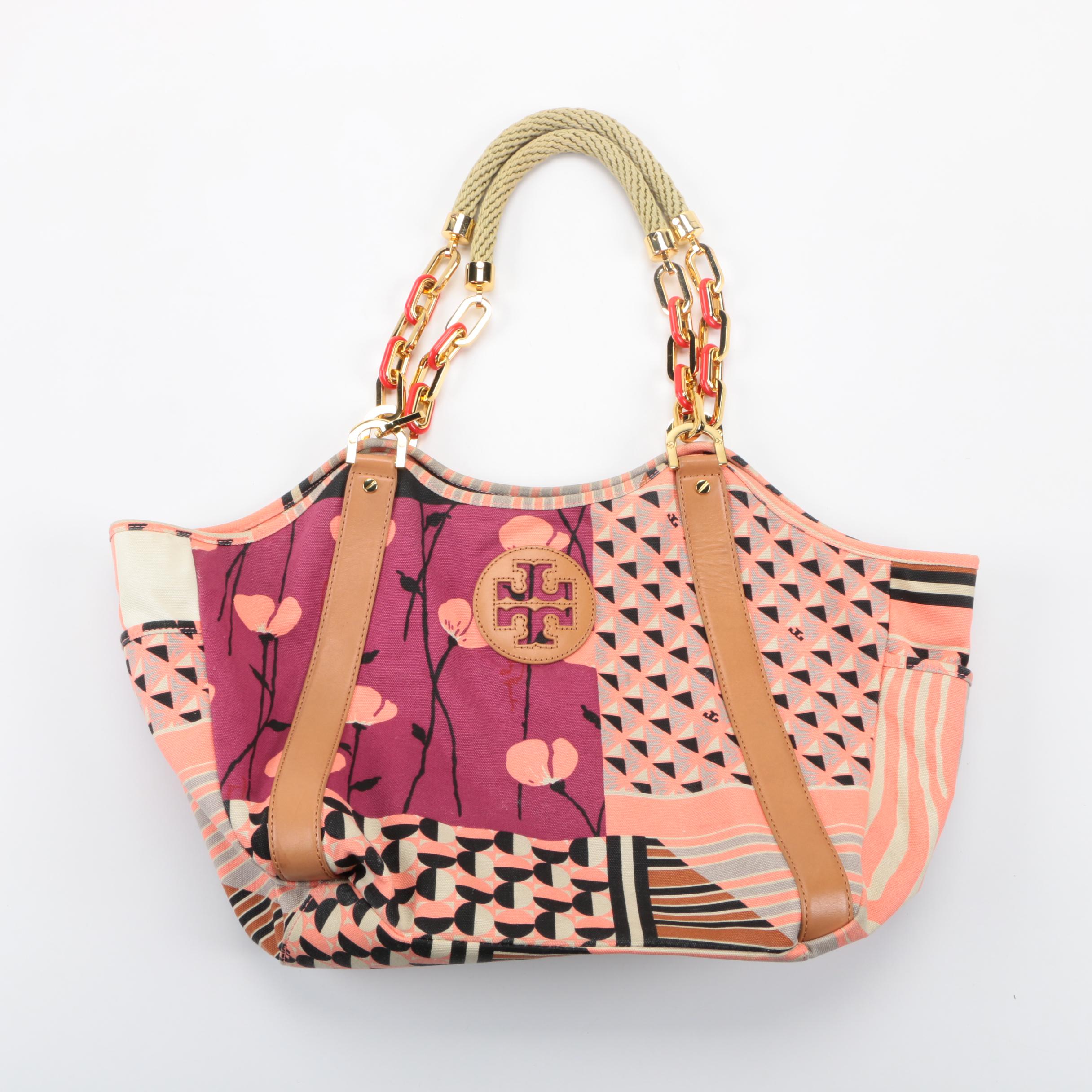 Tory Burch Patterned Fabric Tote