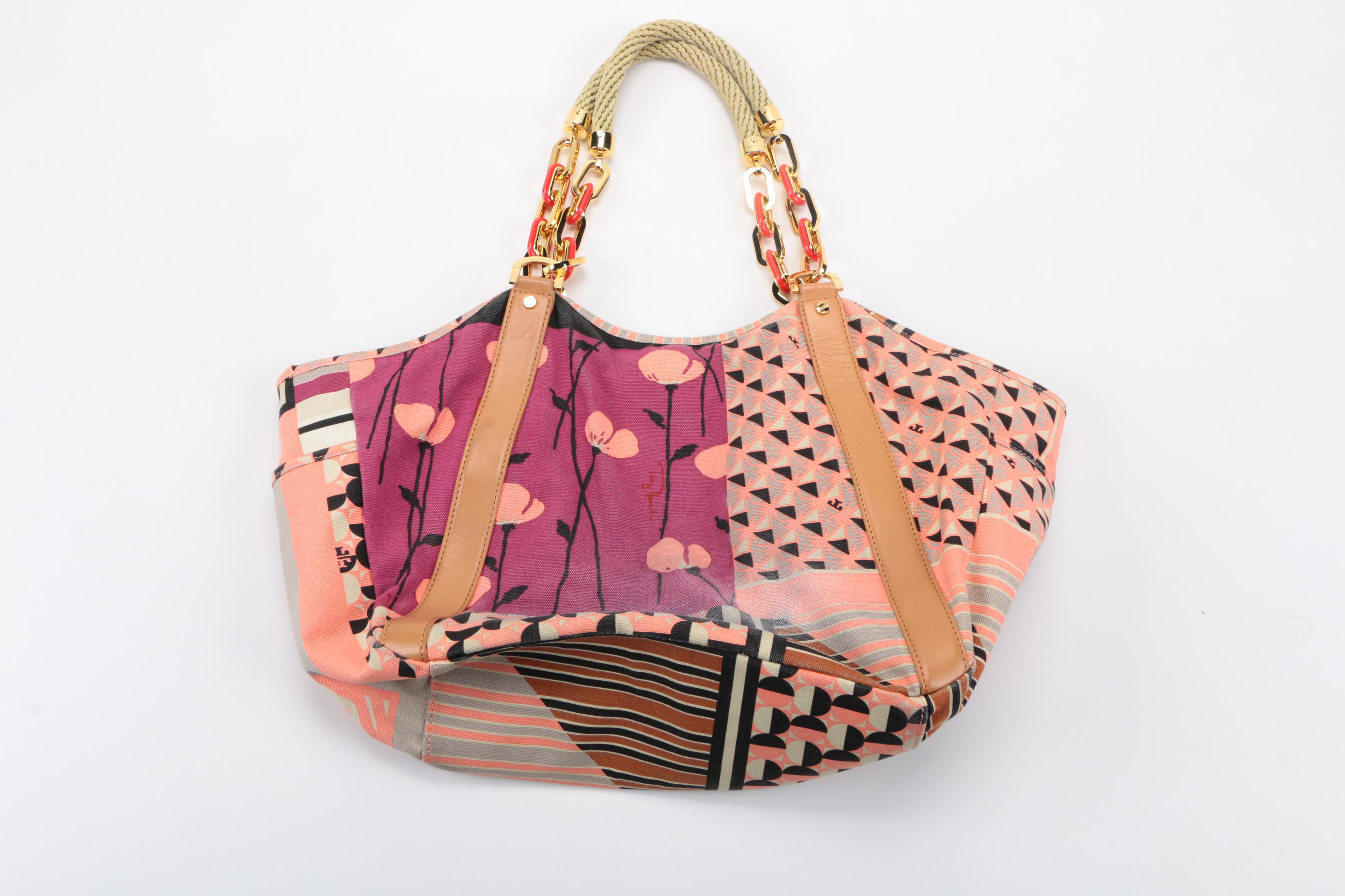 Tory Burch Patterned Fabric Tote
