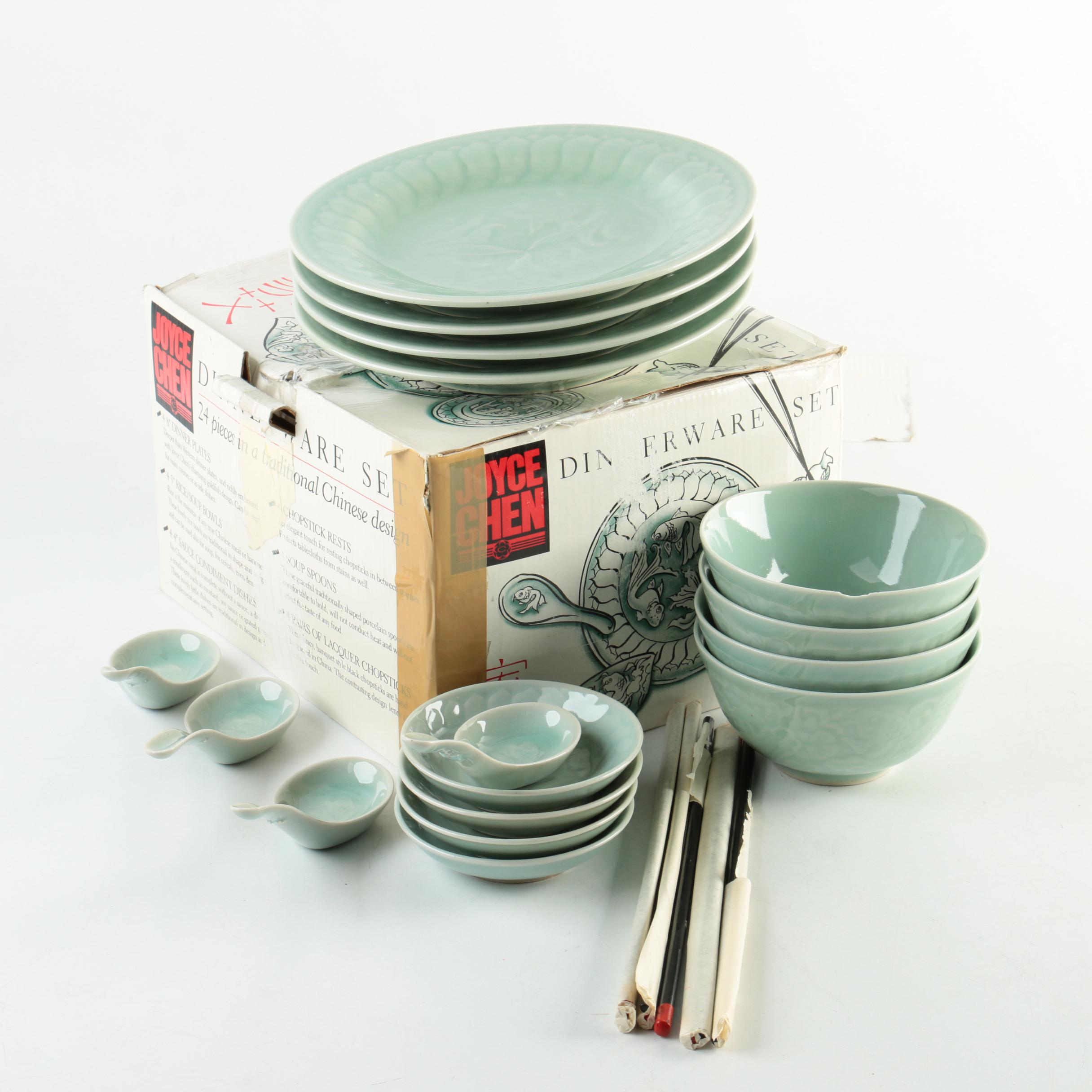 Joyce Chen Celadon Style Dinnerware Set