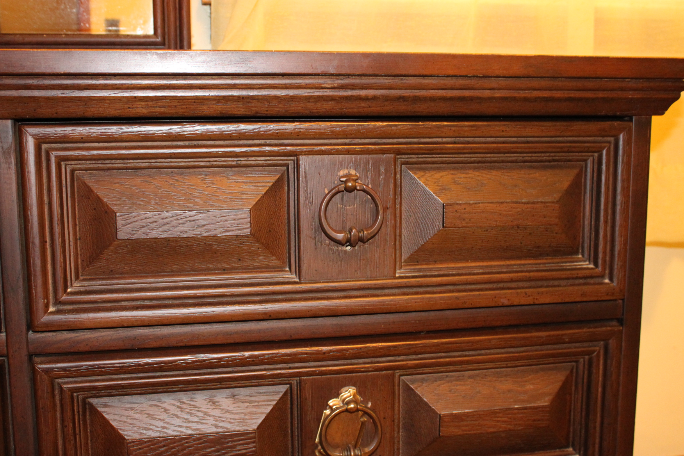 Vintage Dresser with Mirror by Bassett Furniture
