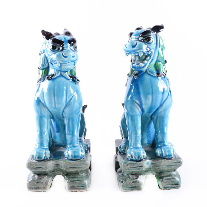 Chinese Ceramic Guardian Lions