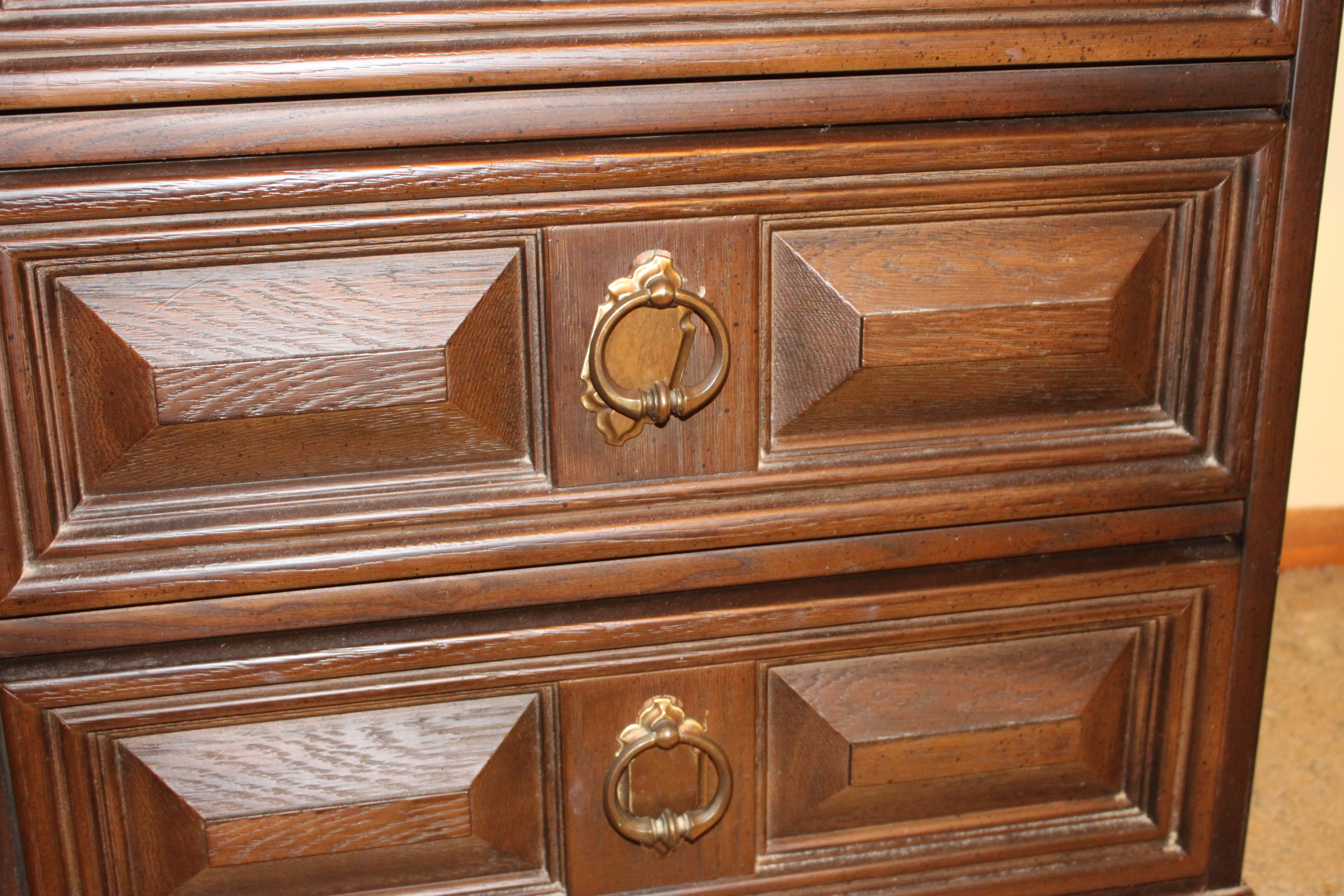 Vintage Dresser with Mirror by Bassett Furniture