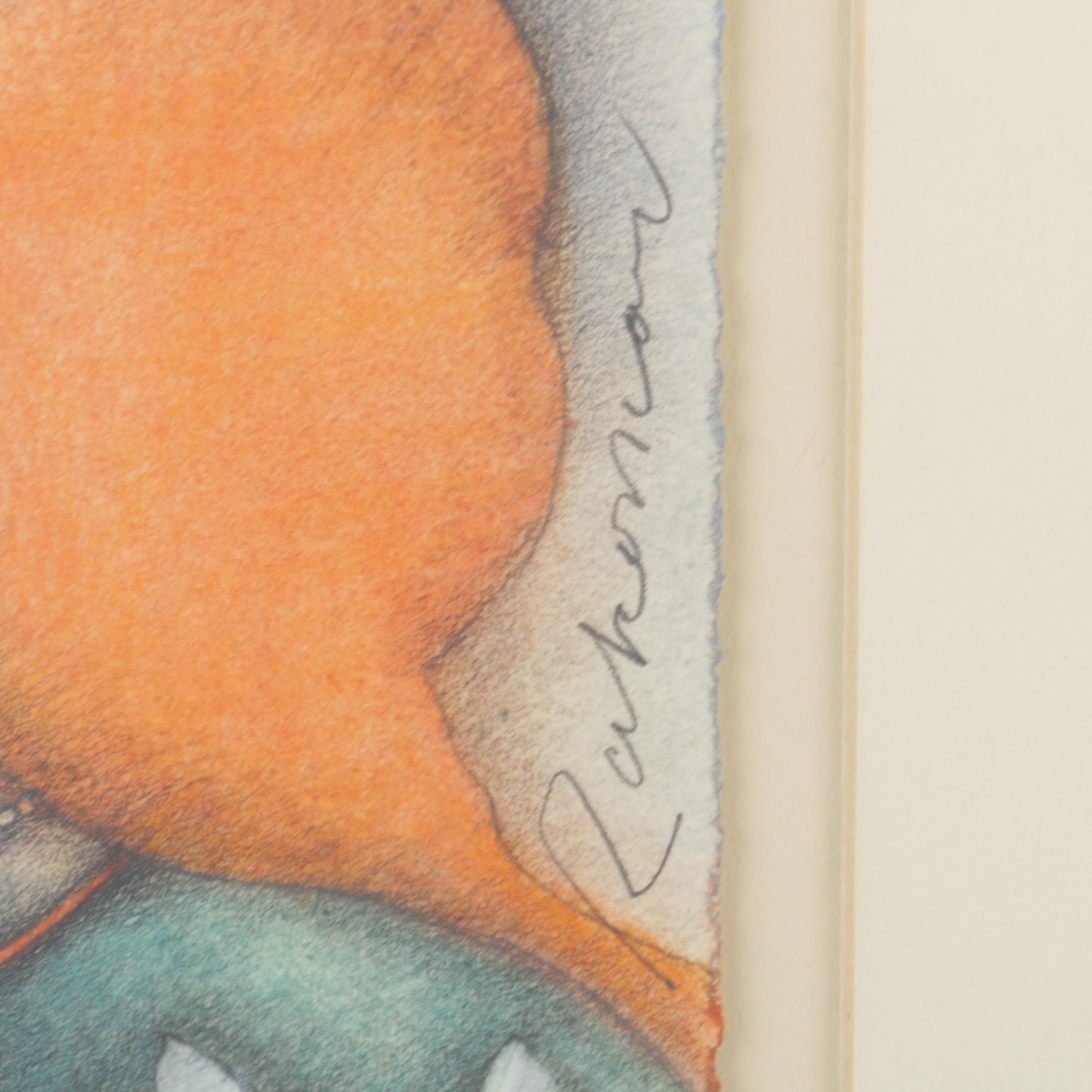 Charles Gatewood Pastel on Paper, Patrick Wadley Watercolor, and Signed Drawing