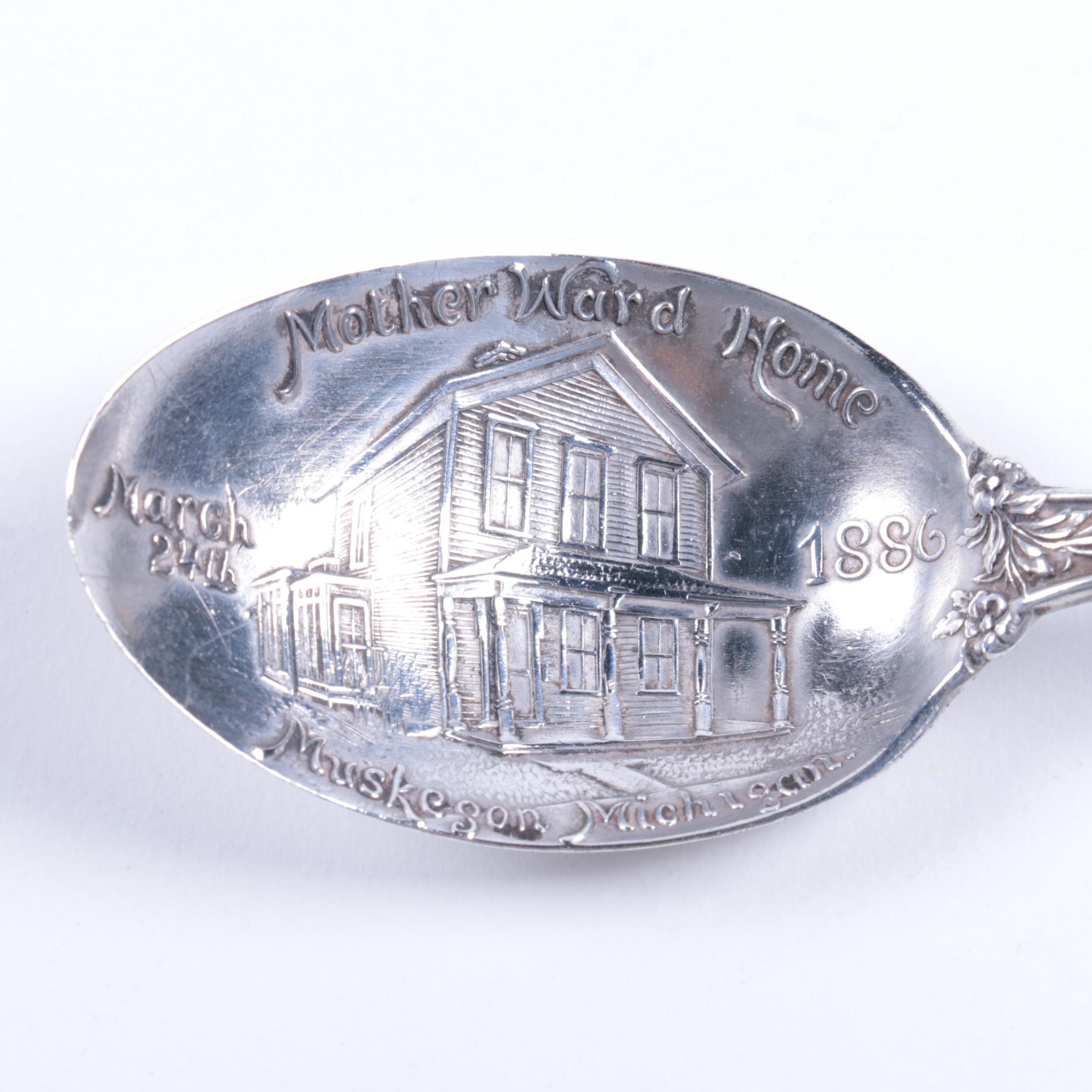 Antique Simpson, Hall, Miller & Company "LOTMM" Sterling Silver Souvenir Spoon