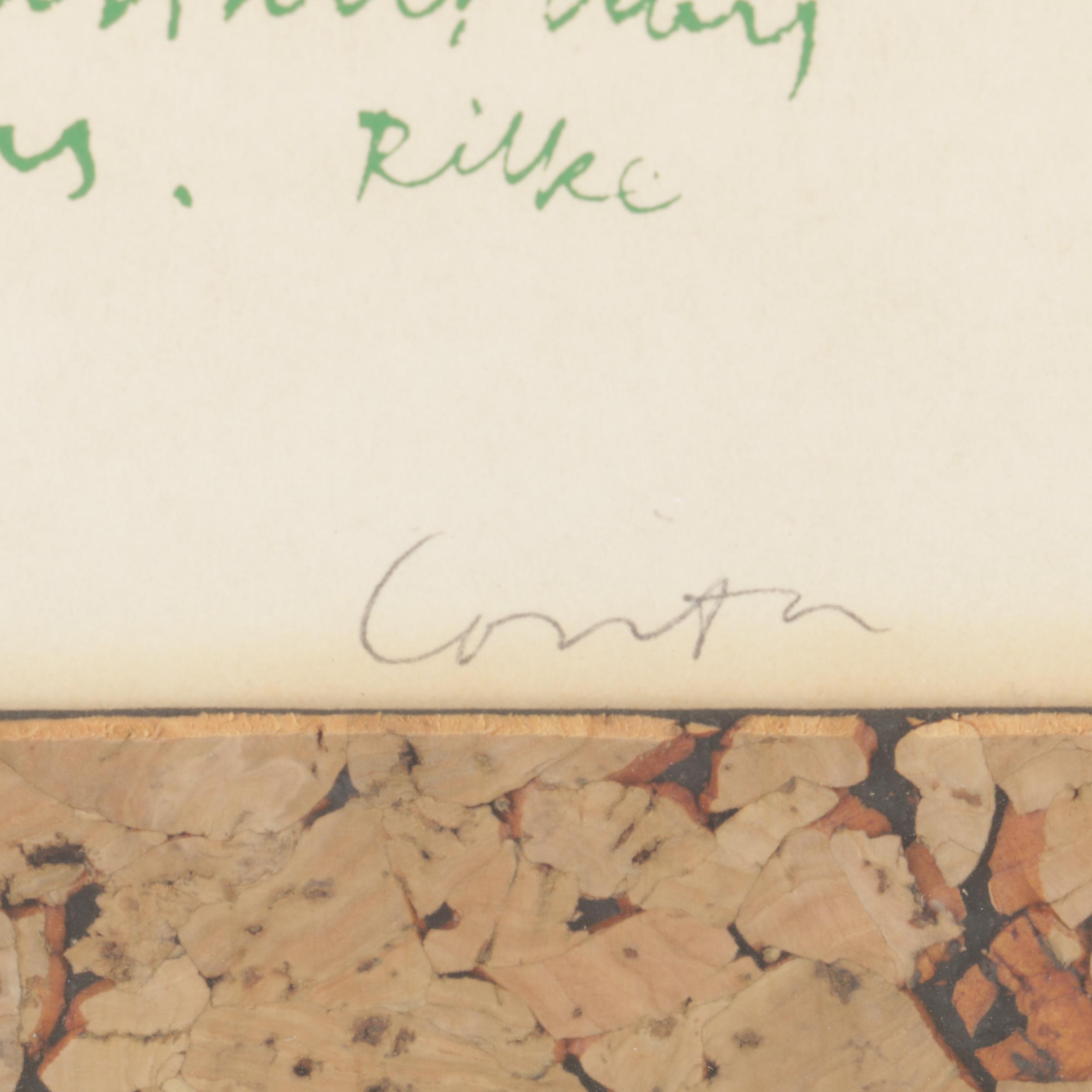 After Corita Kent Serigraph on Paper "Be Patient (Questions)"