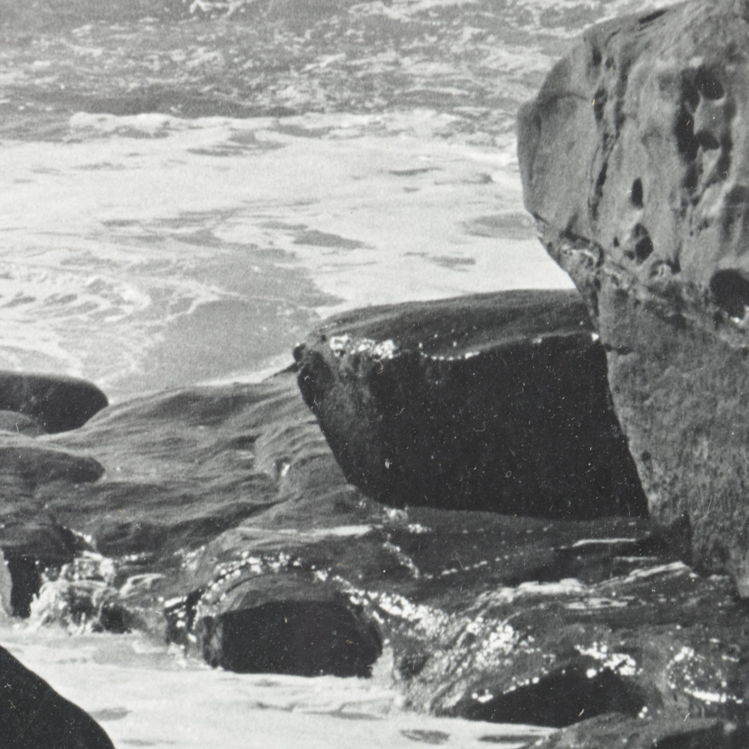 Black and White Photograph of a Seascape