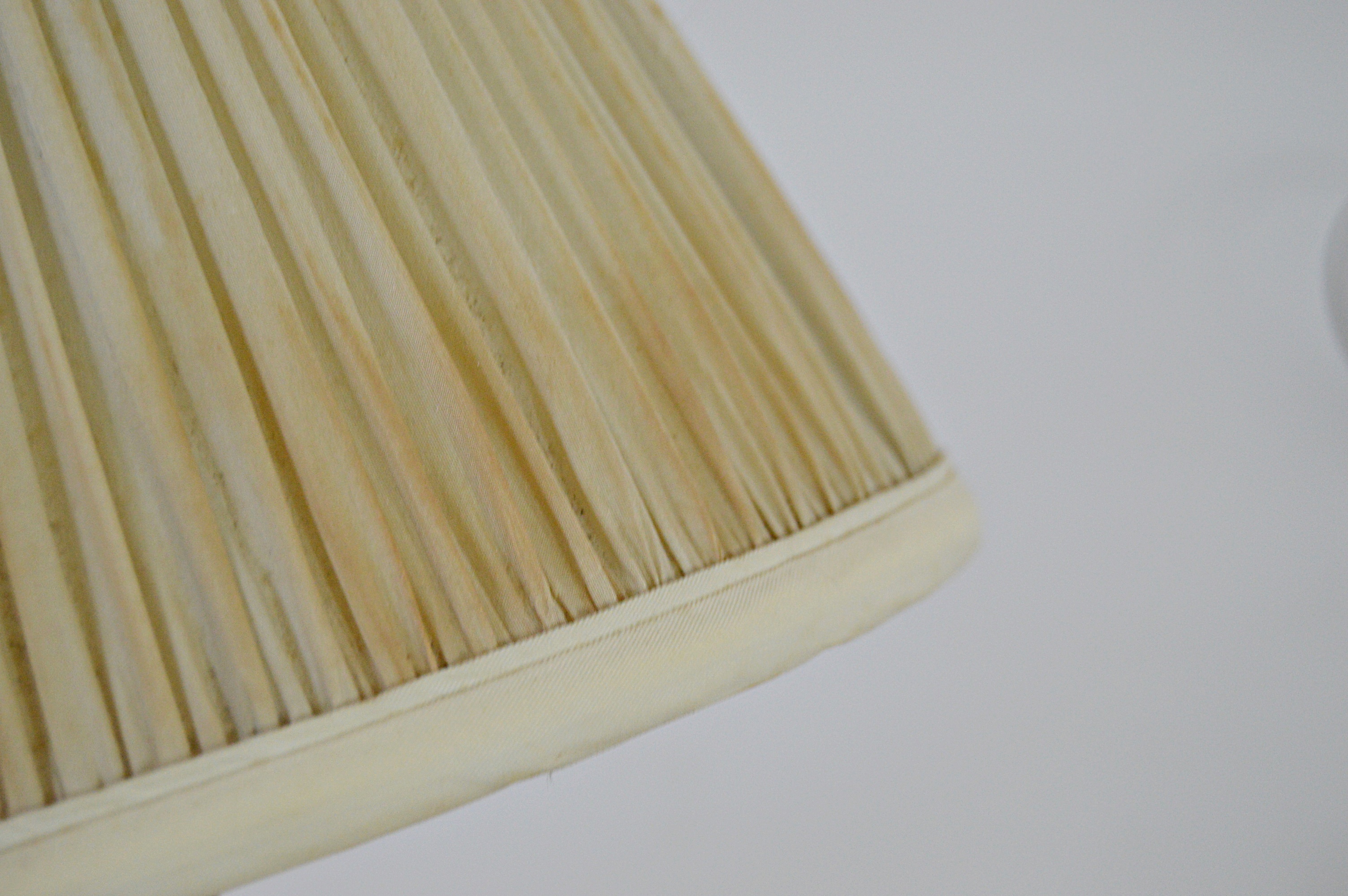 Pair of Vintage White Alabaster and Brass Table Lamps