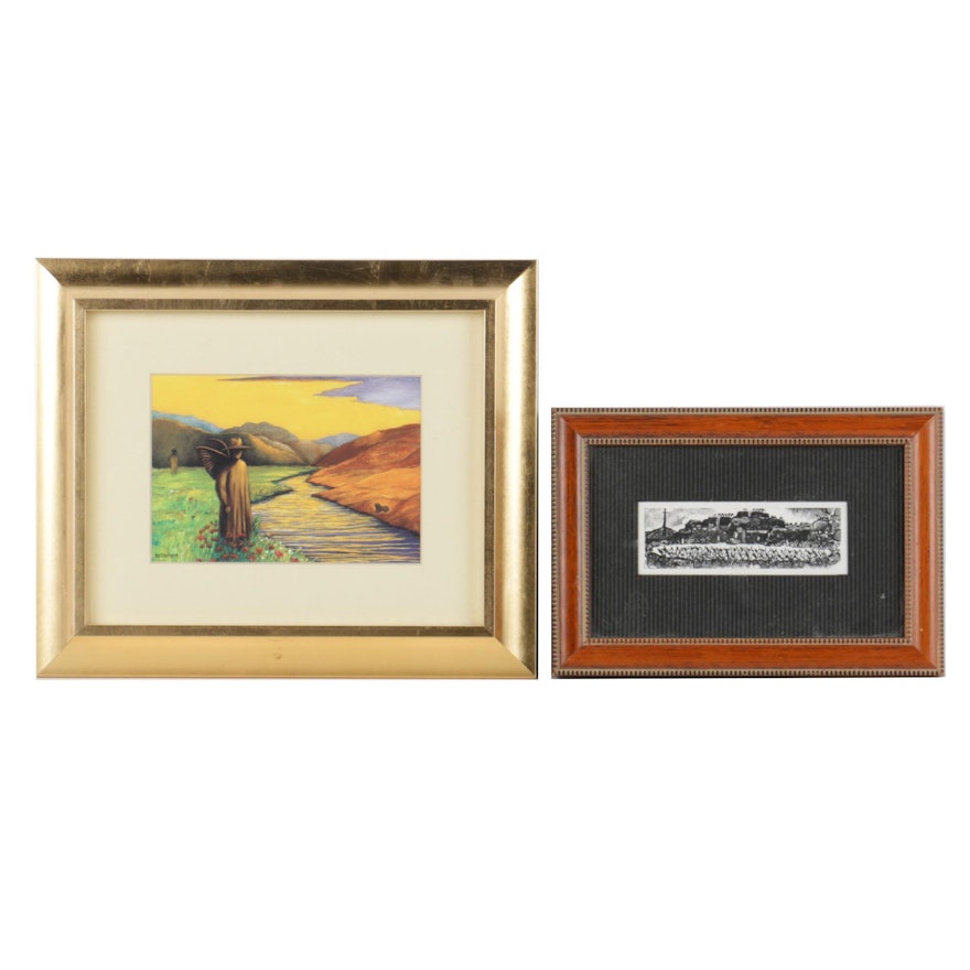 Prints After Works by New Mexico Artists Robert Batterton and Patrick Woodall