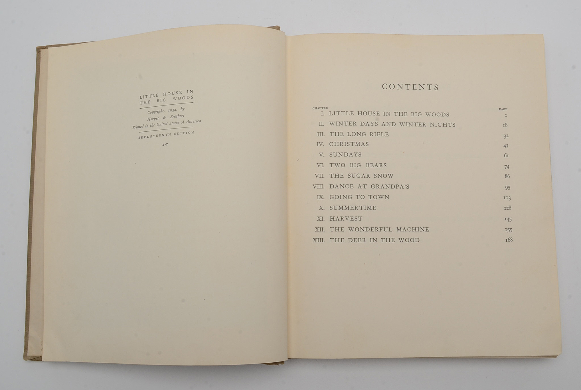 1932 Edition of "Little House in the Big Woods" by Laura Ingalls Wilder