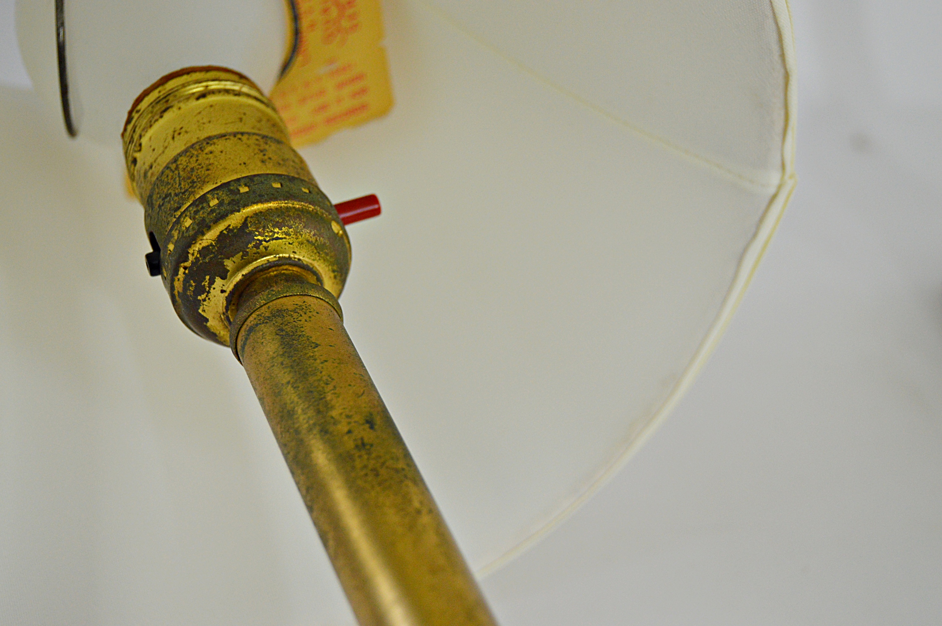Pair of Vintage Neoclassic Style Brass and Onyx Table Lamp