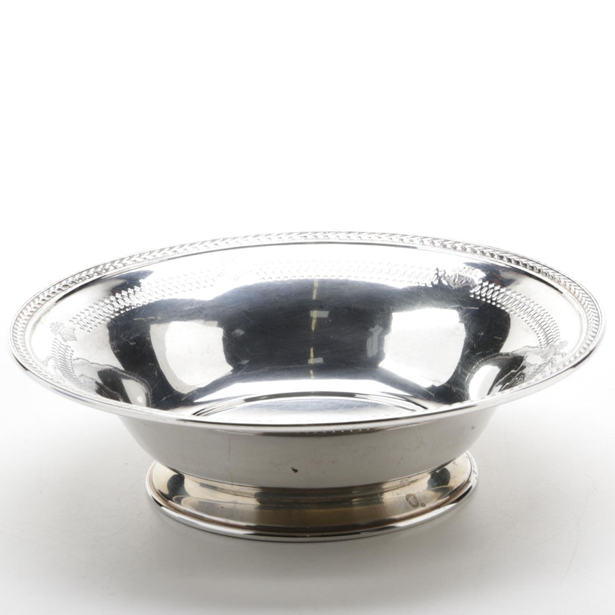 Late 19th Century Victorian Acme Silver Co. Pierced Sterling Silver Bowl