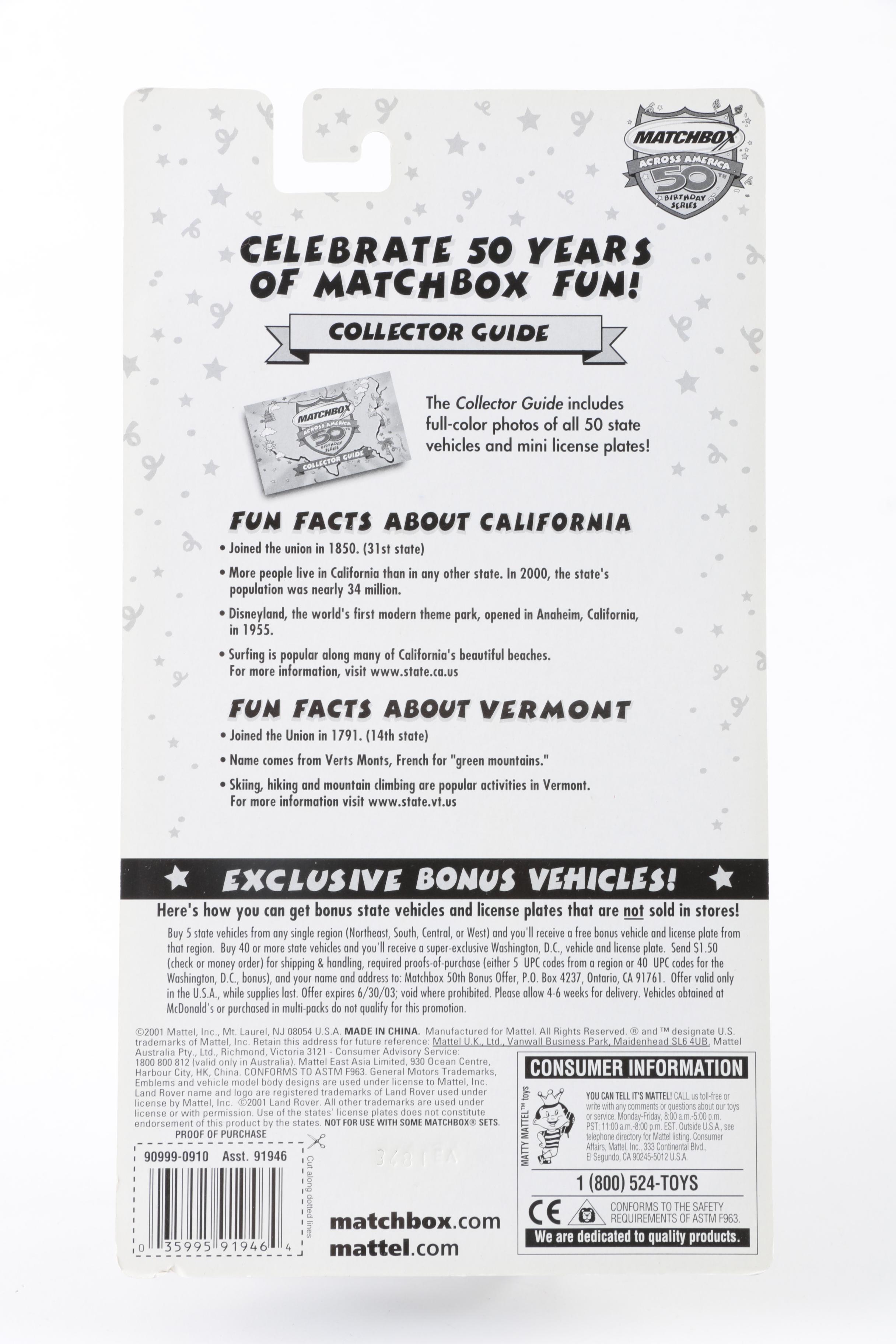 Assorted Die Cast Replica Cars