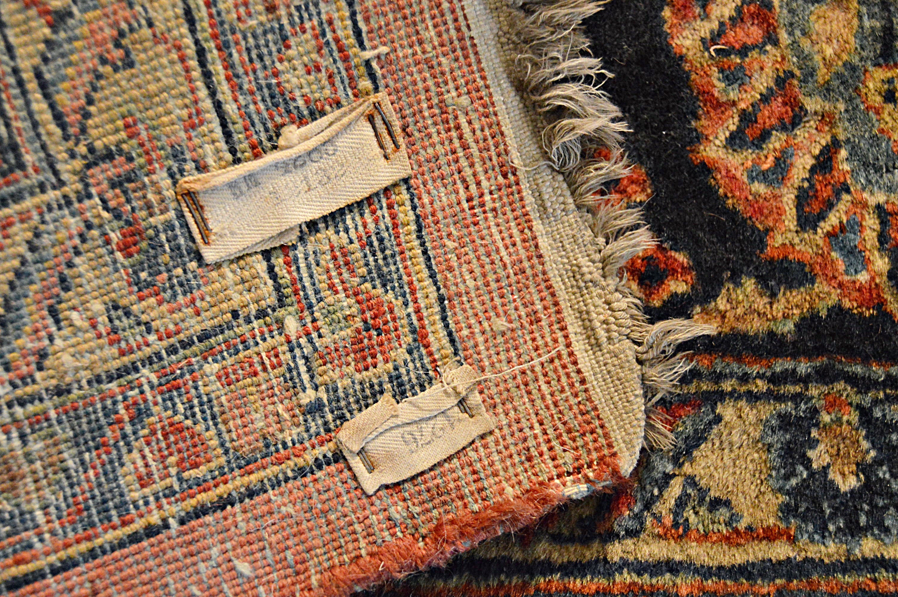 Semi-Antique Handwoven Sarouk Wool Area Rug