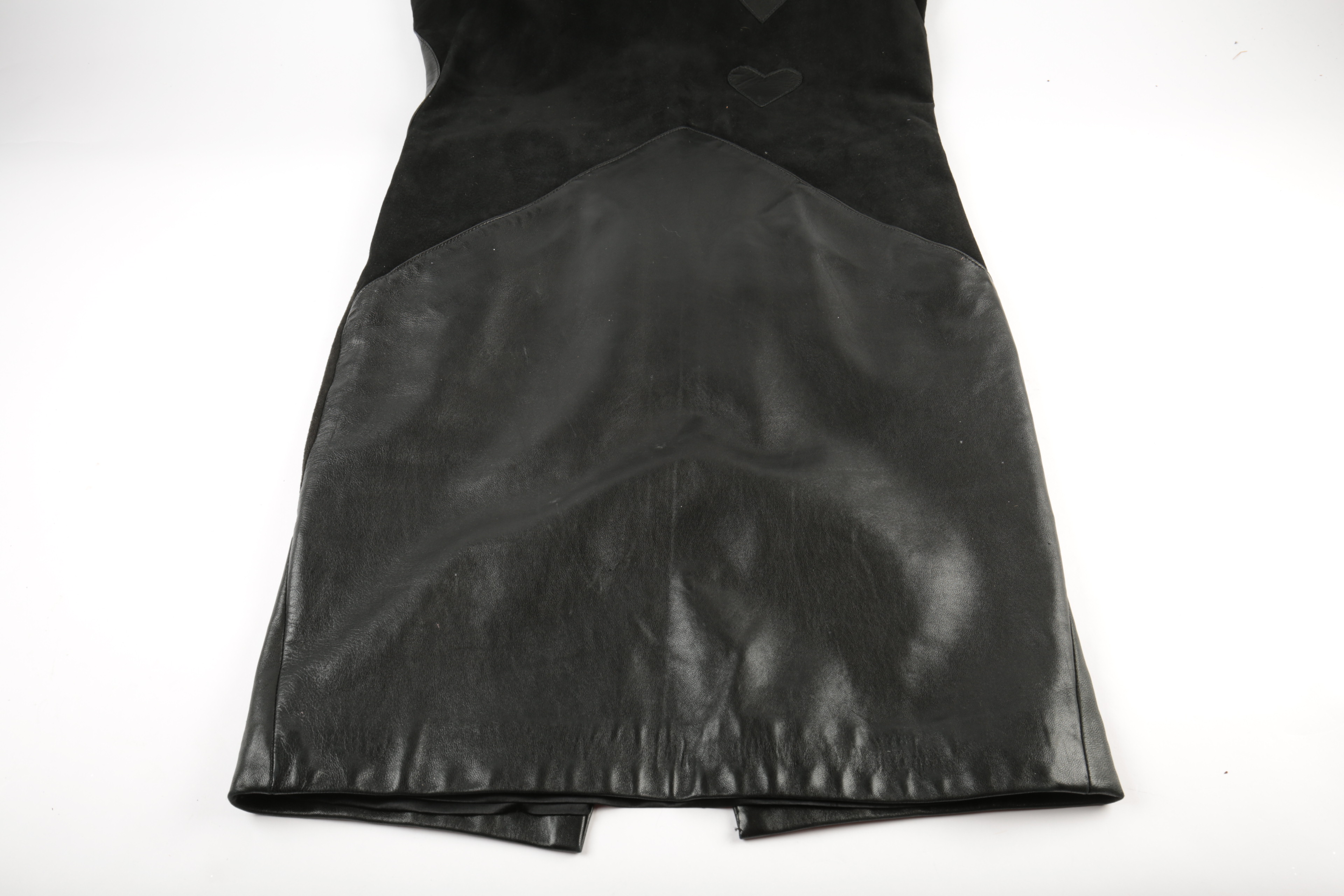 Christian Dior Boutique Fourrure Leather and Suede Heart Dress