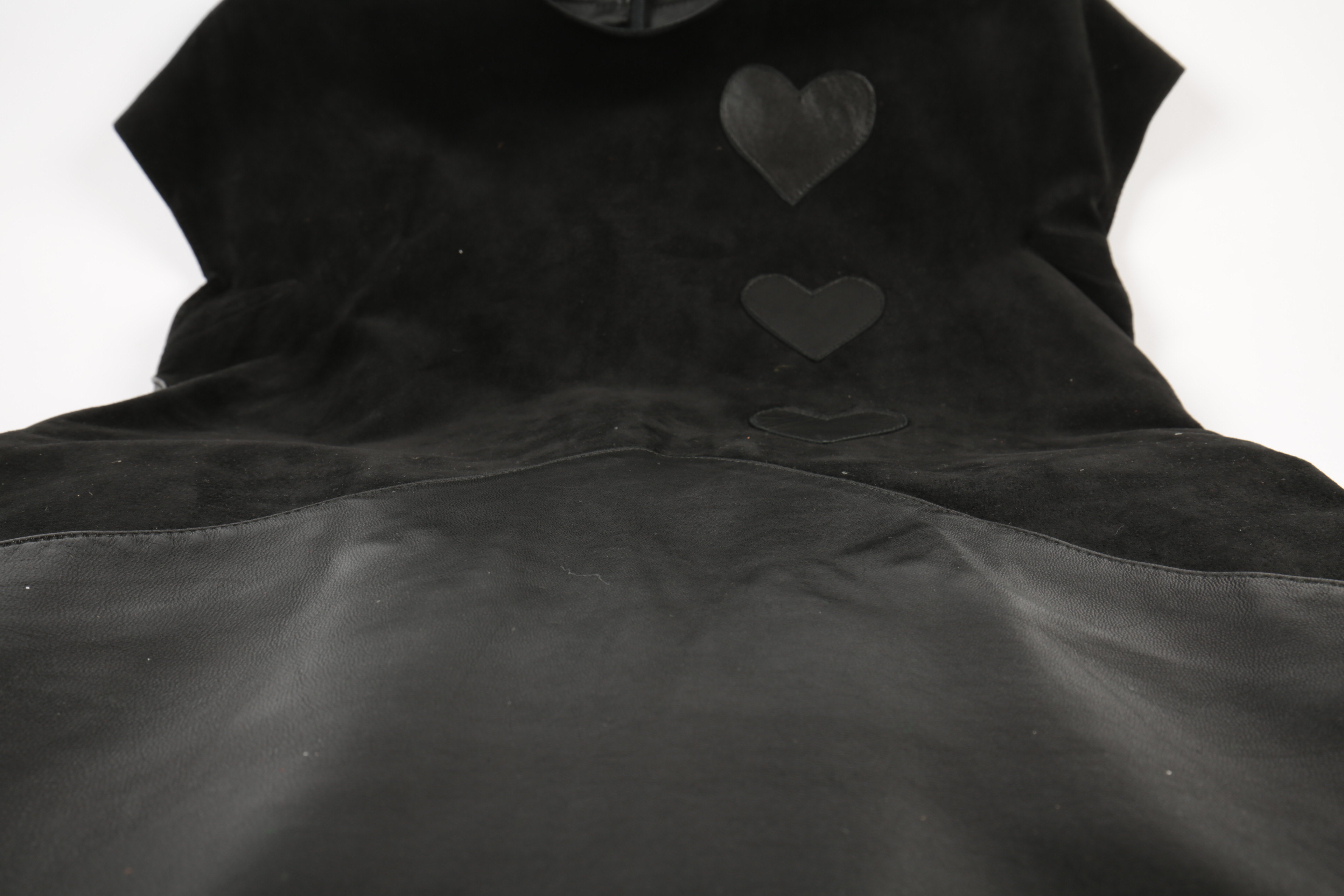 Christian Dior Boutique Fourrure Leather and Suede Heart Dress