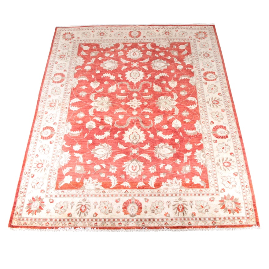 Hand-Knotted Peshawar Style Wool Area Rug