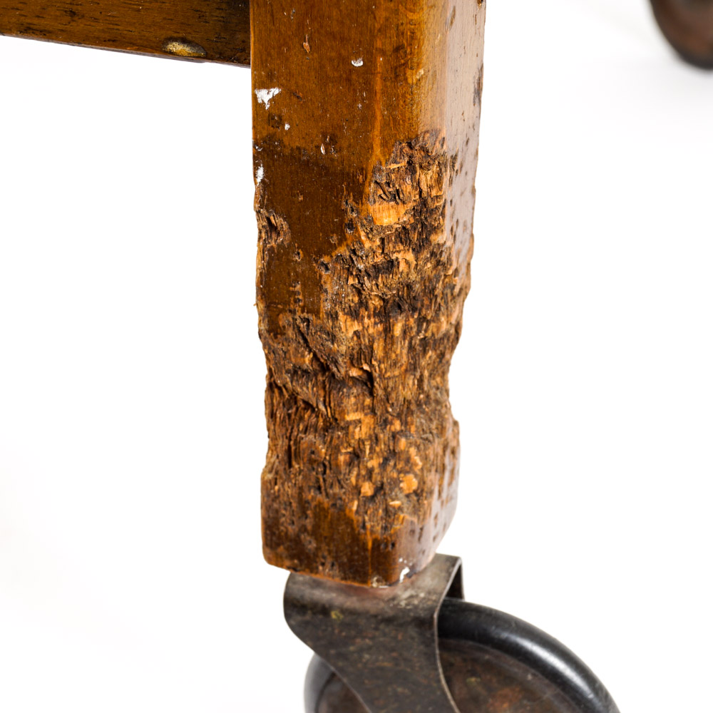 Vintage Wooden Rolling Cart