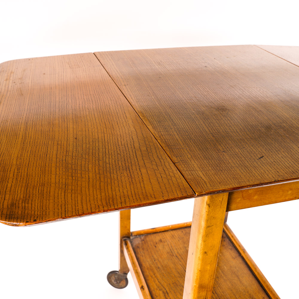 Vintage Wooden Rolling Cart