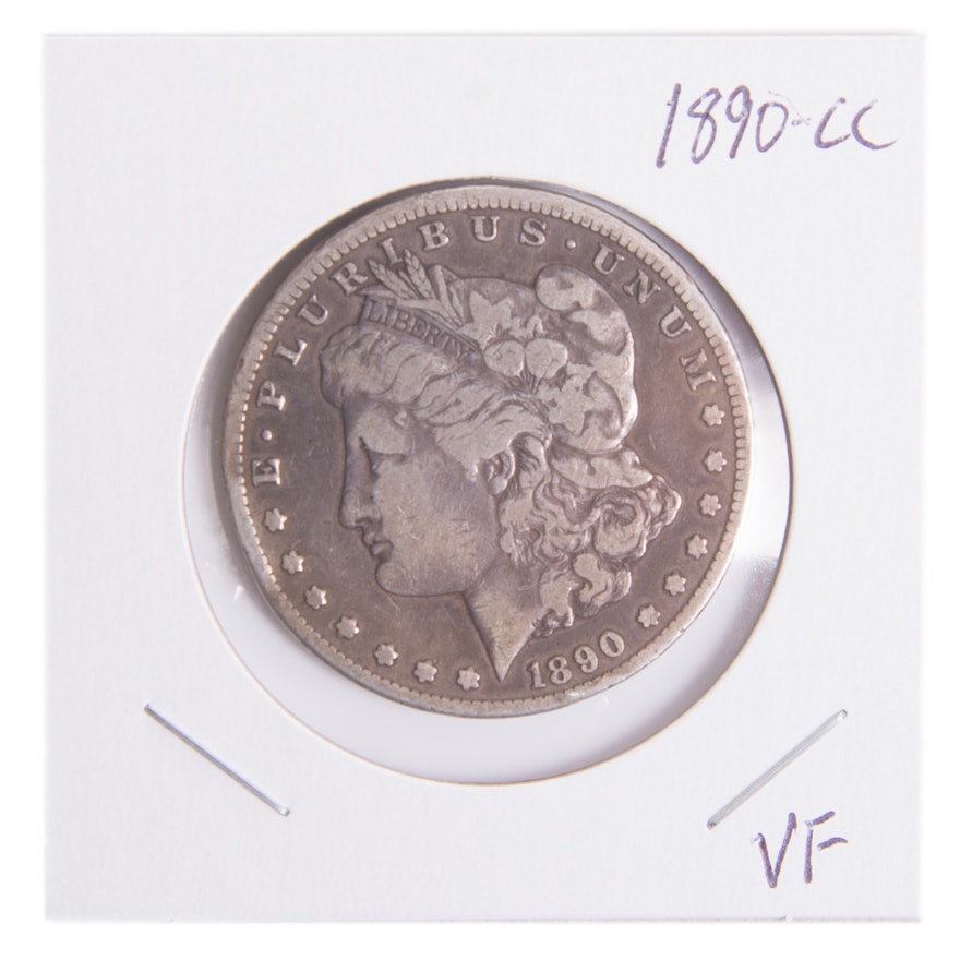 1890-CC Morgan Silver Dollar