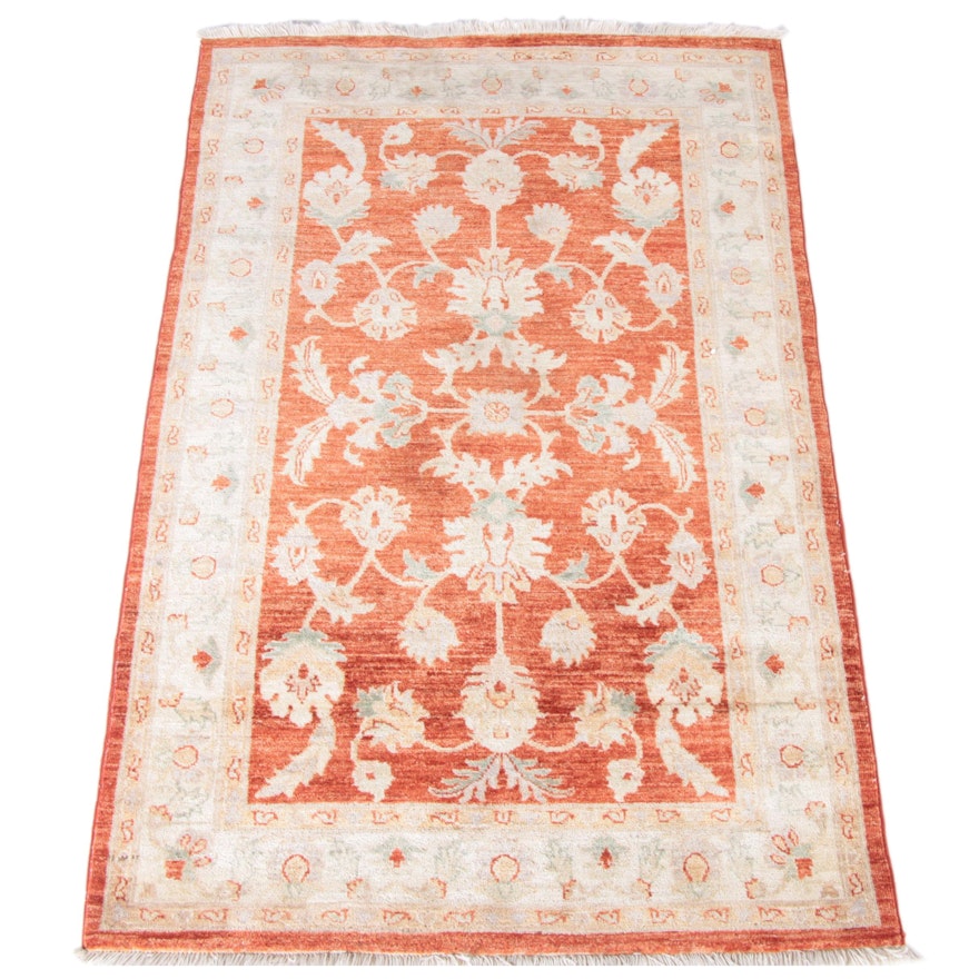 Hand-Knotted Peshawar Style Wool Area Rug