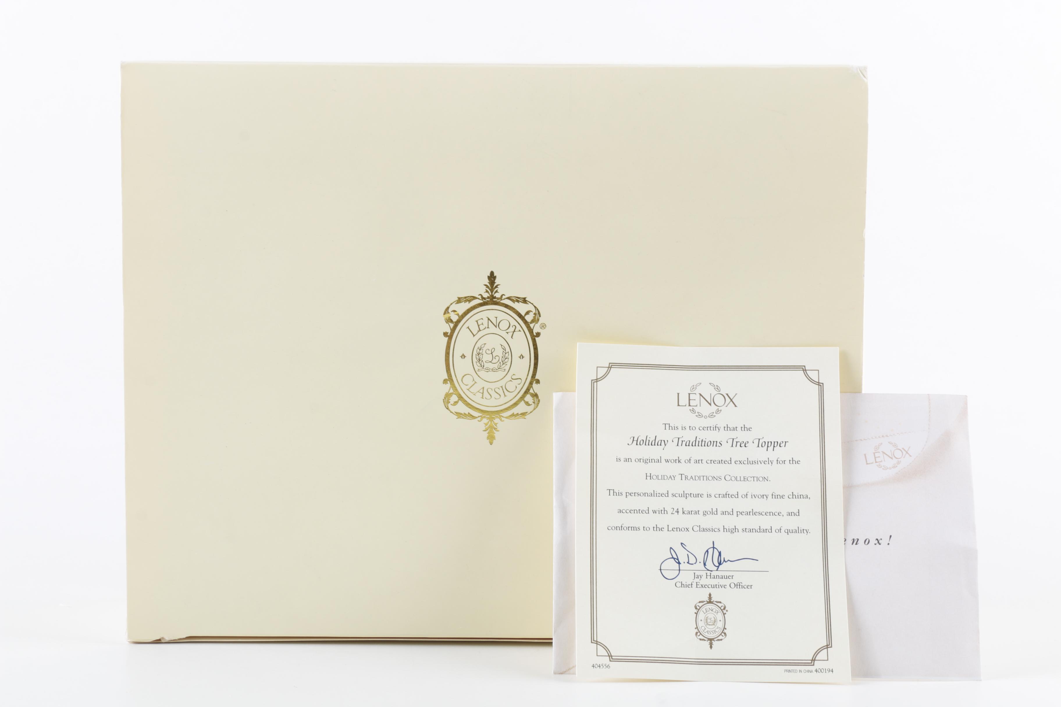 Lenox Christmas Tree Topper and Decor