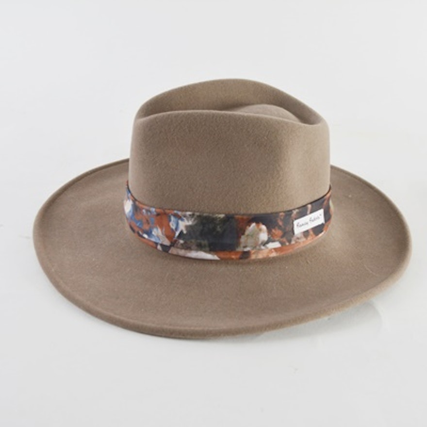 Fancy Fedora Wool Felt Hat With Black Hat Band